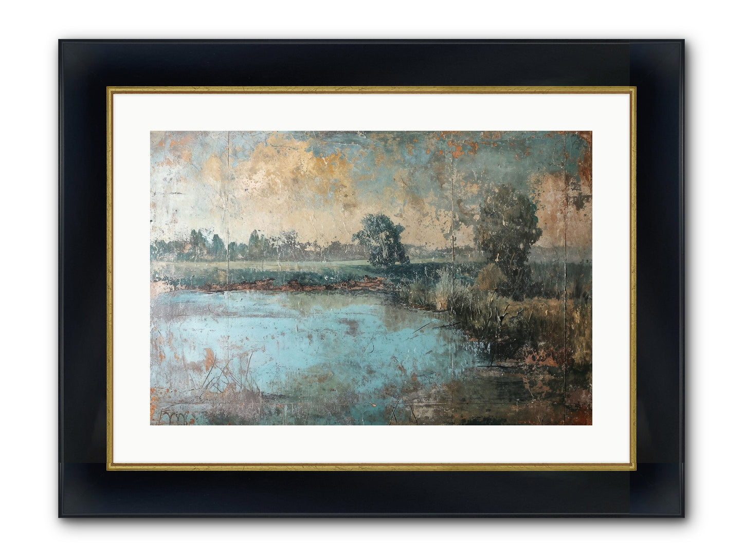 A Song Before Framed Print - Wide Black w/Gold 24x16