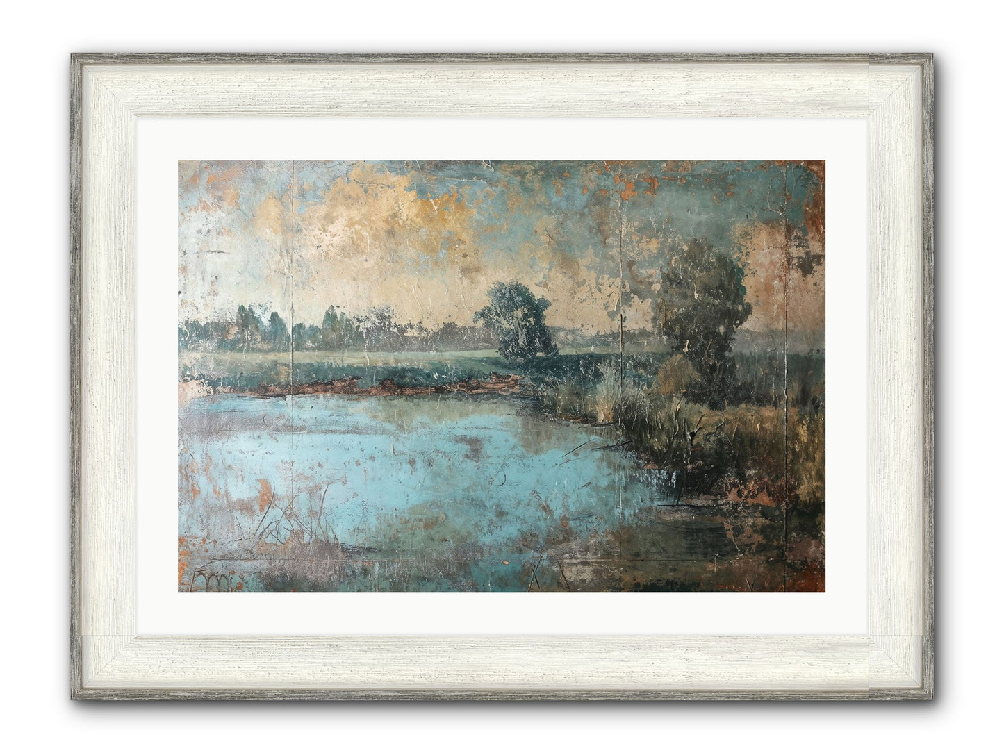 A Song Before Framed Print - Driftwood White 30x20