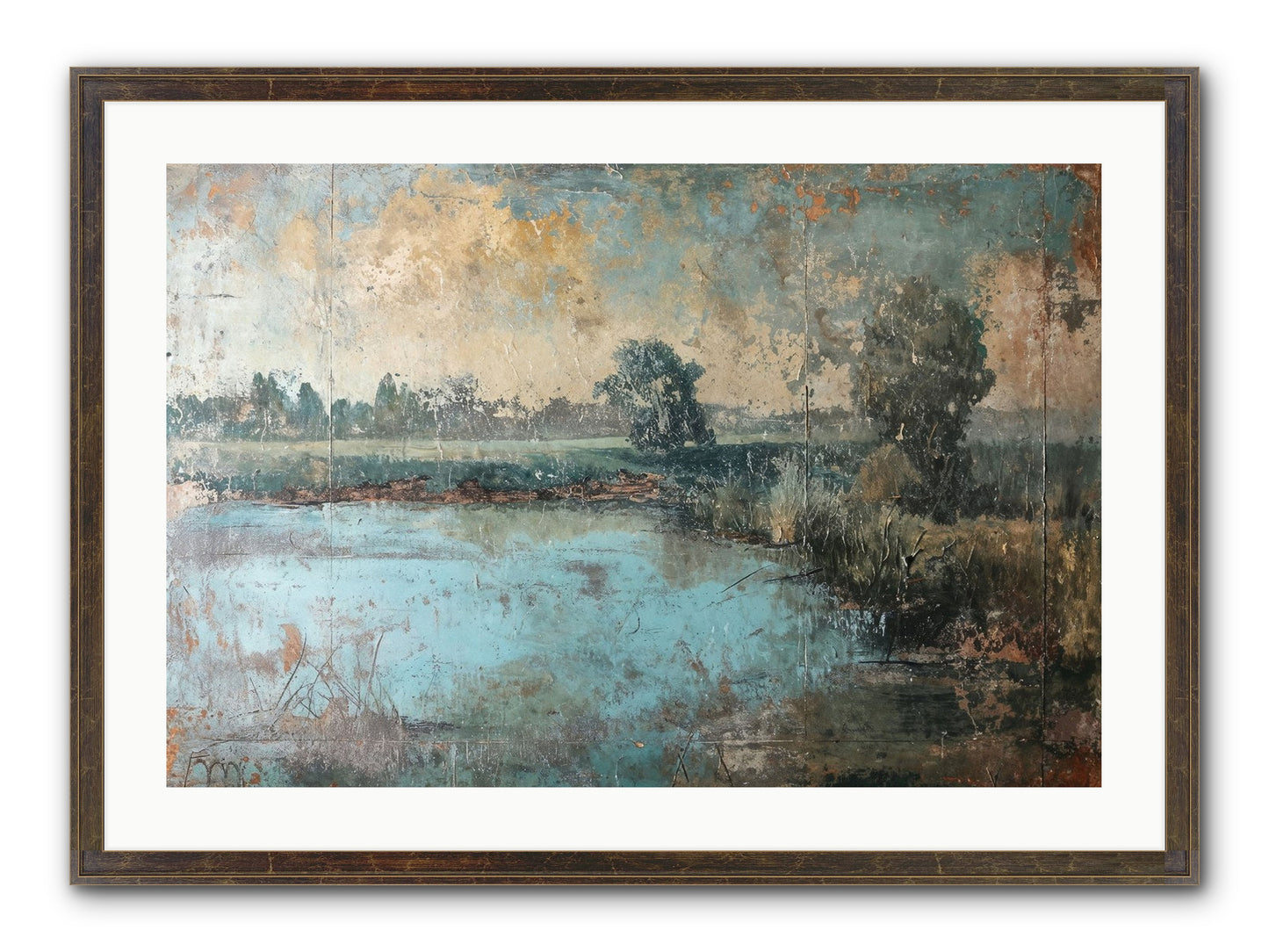A Song Before Framed Print - Slimwoods Black/Gold 30x20