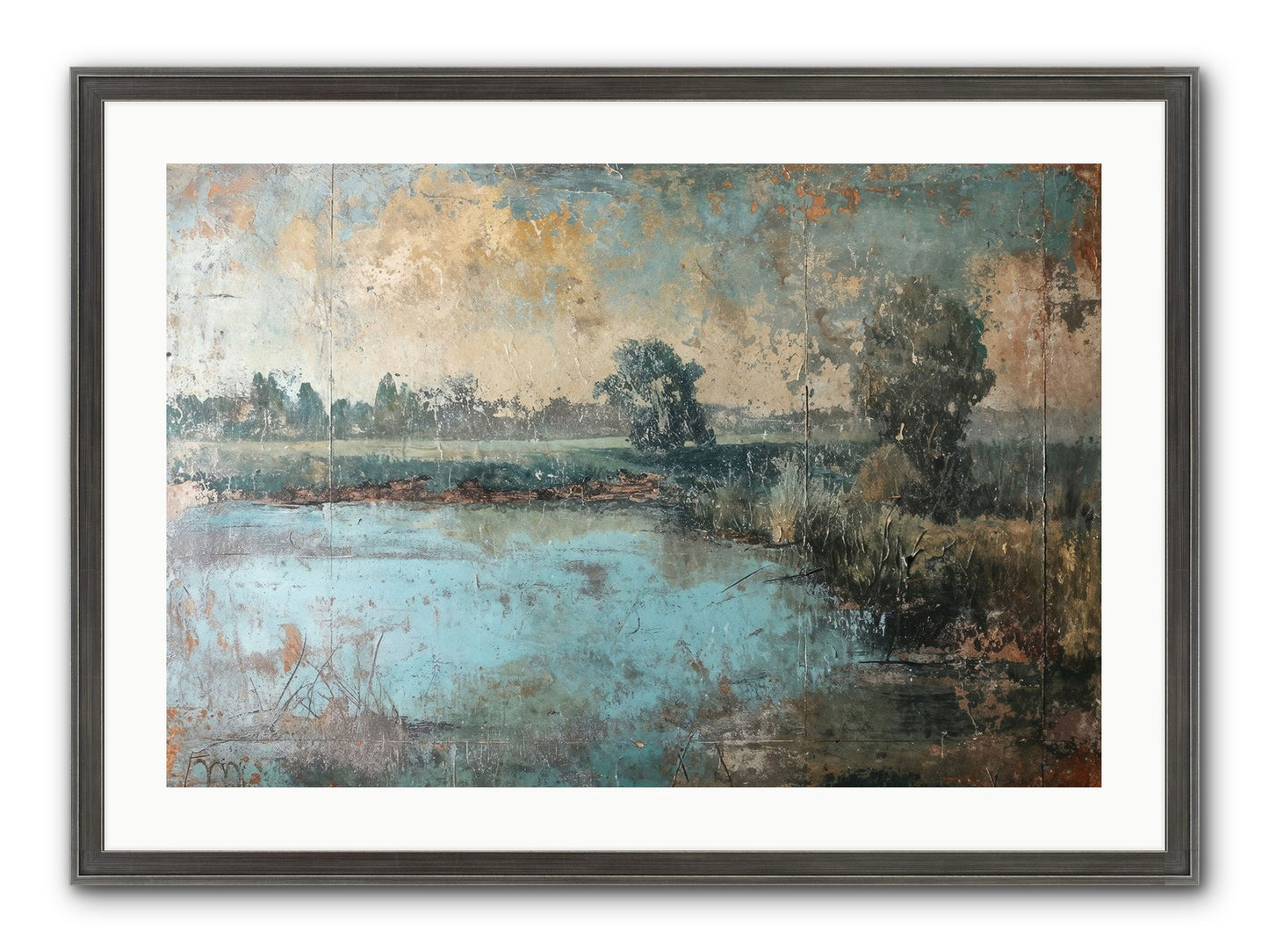A Song Before Framed Print - Slimwoods Black/Silver 30x20