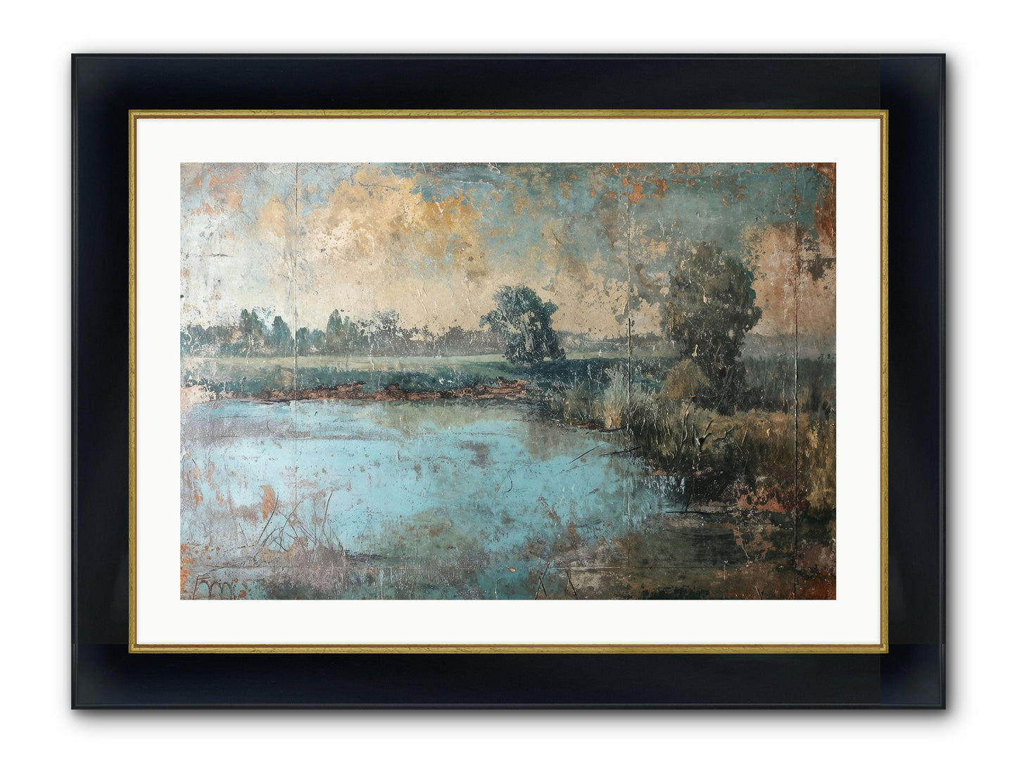 A Song Before Framed Print - Wide Black w/Gold 30x20