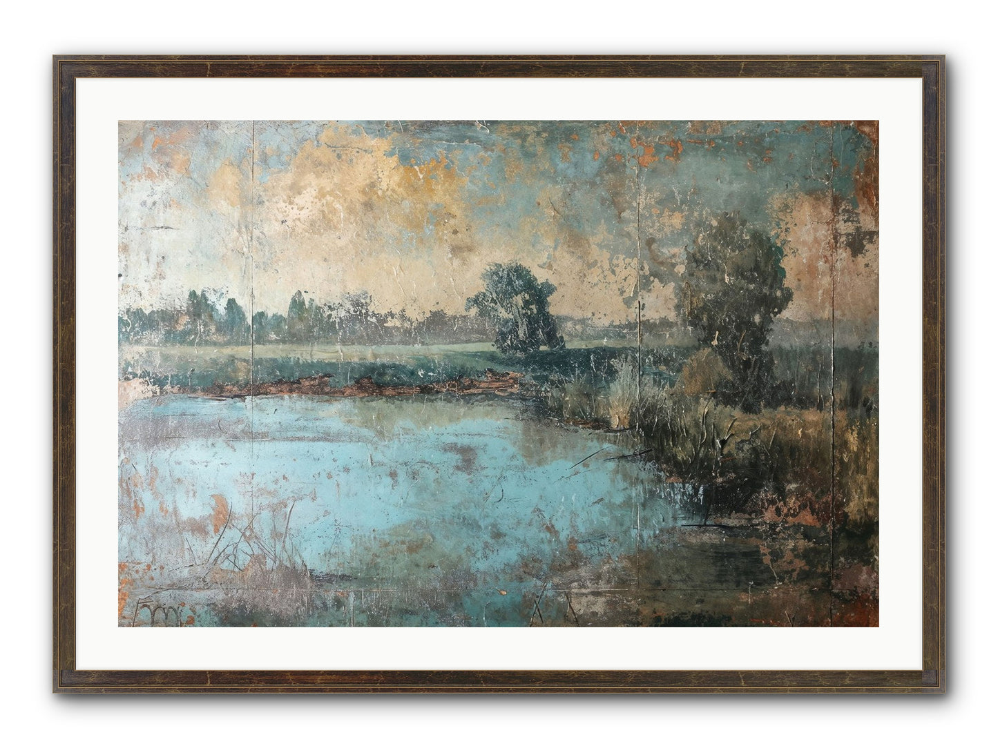 A Song Before Framed Print - Slimwoods Black/Gold 36x24