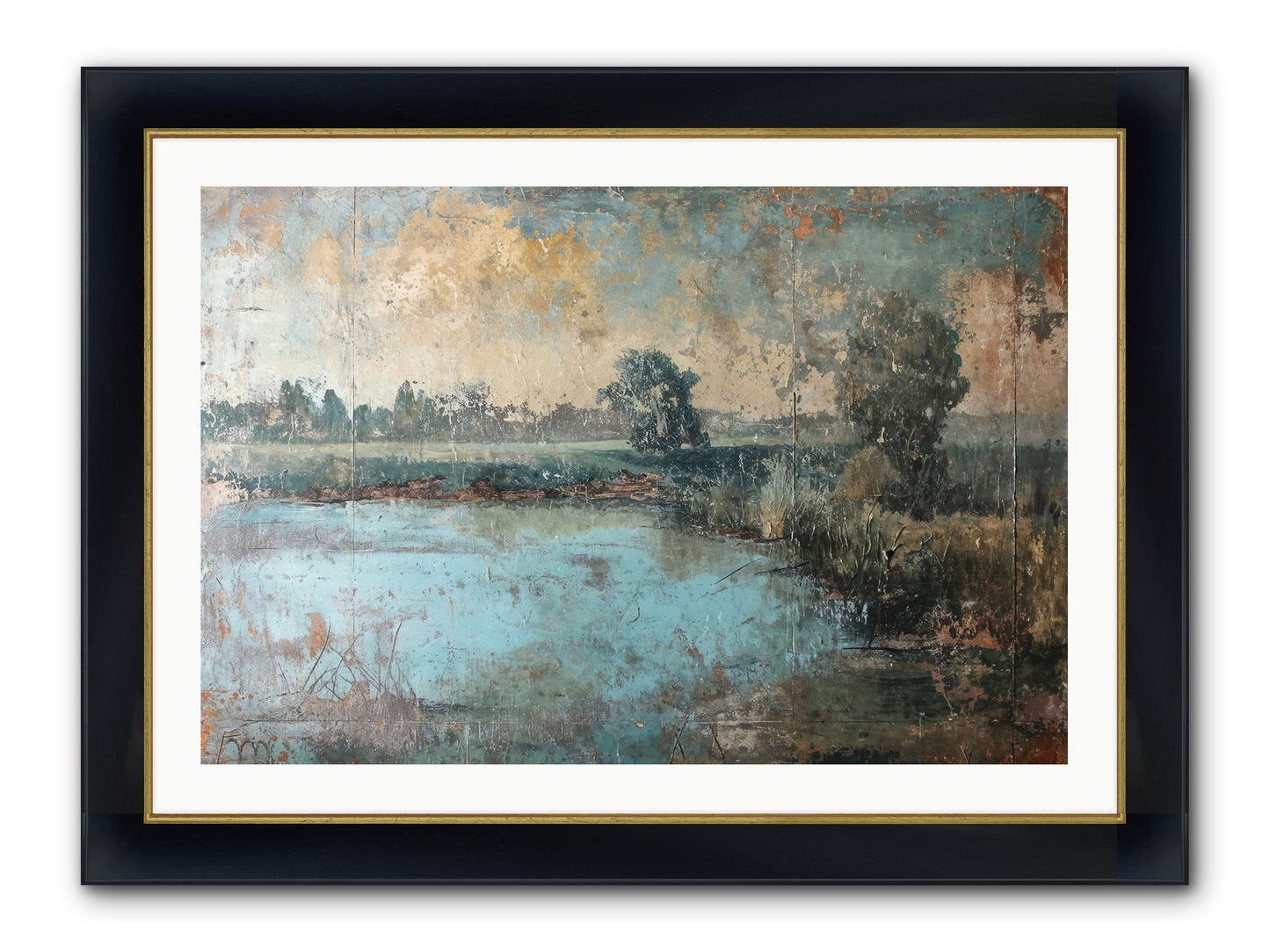A Song Before Framed Print - Wide Black w/Gold 36x24