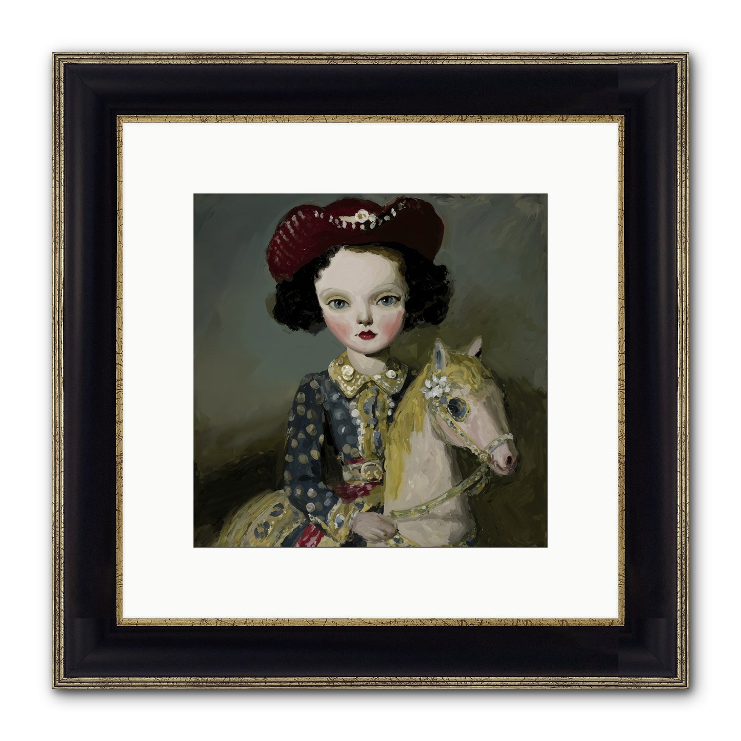A Song for the Meadow Framed Print - Black & Gold 10x10