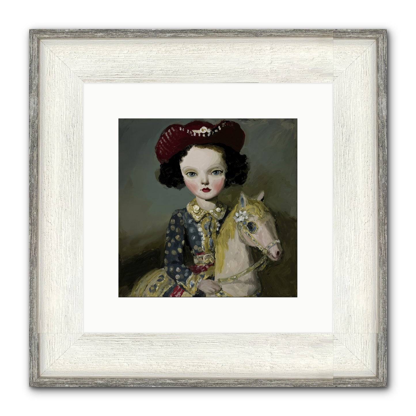 A Song for the Meadow Framed Print - Driftwood White 10x10