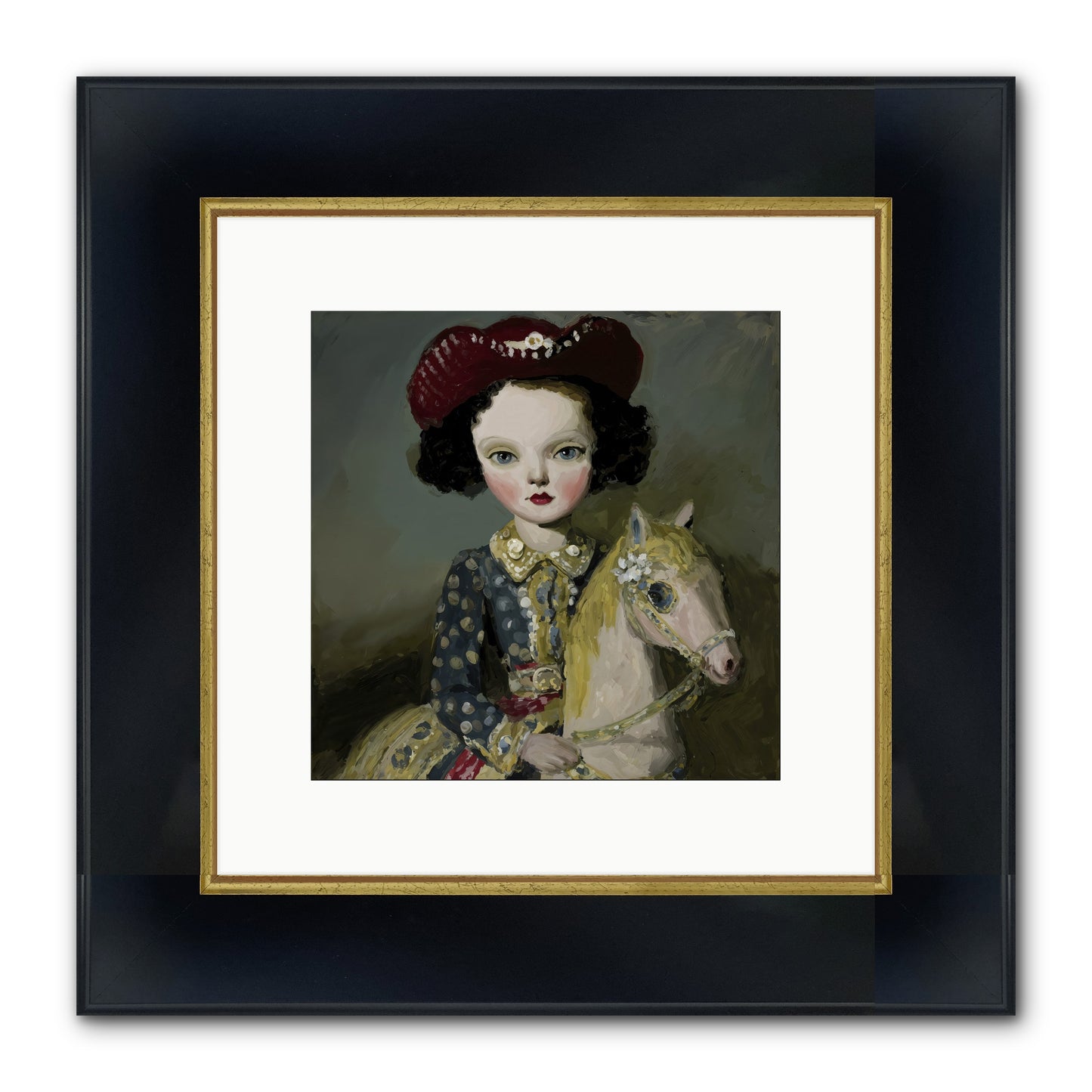 A Song for the Meadow Framed Print - Wide Black w/Gold 10x10