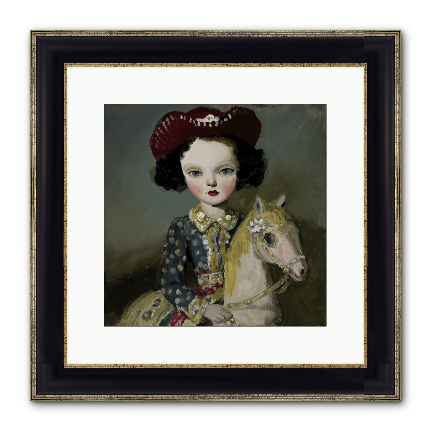 A Song for the Meadow Framed Print - Black & Gold 12x12
