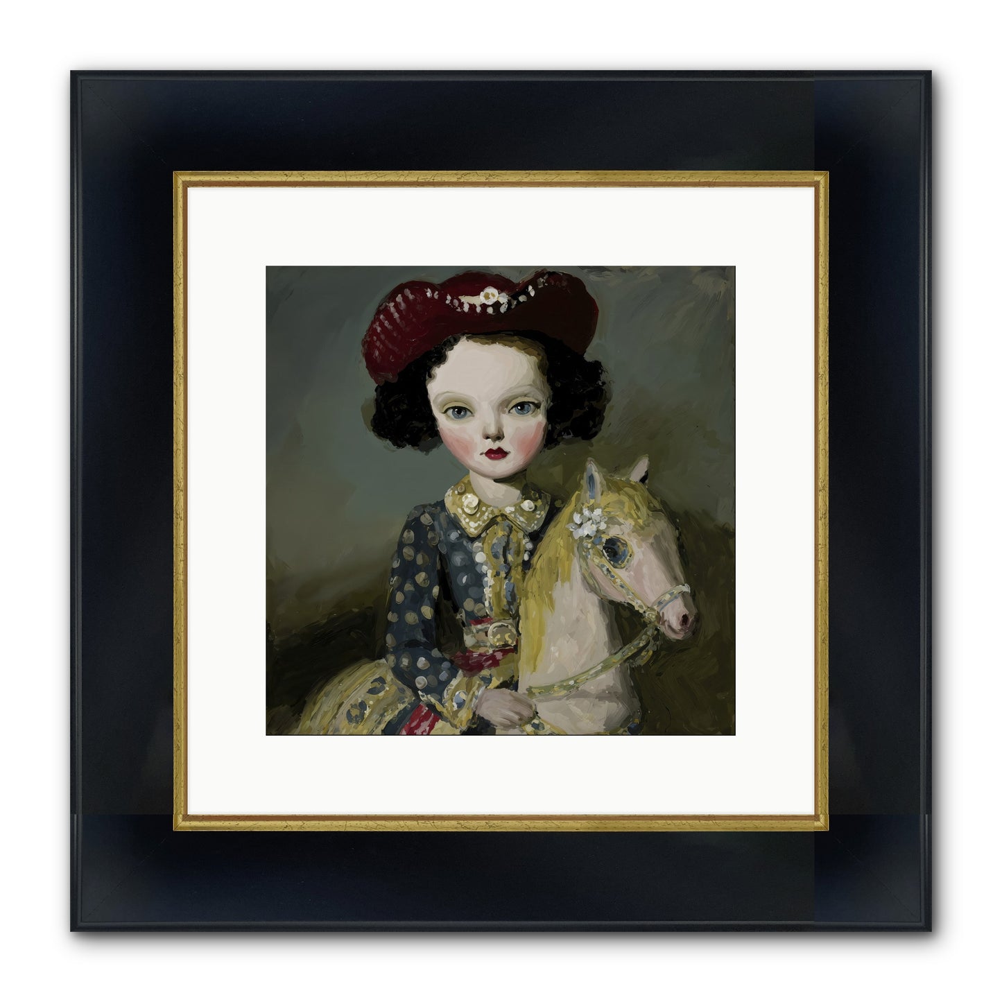 A Song for the Meadow Framed Print - Wide Black w/Gold 12x12
