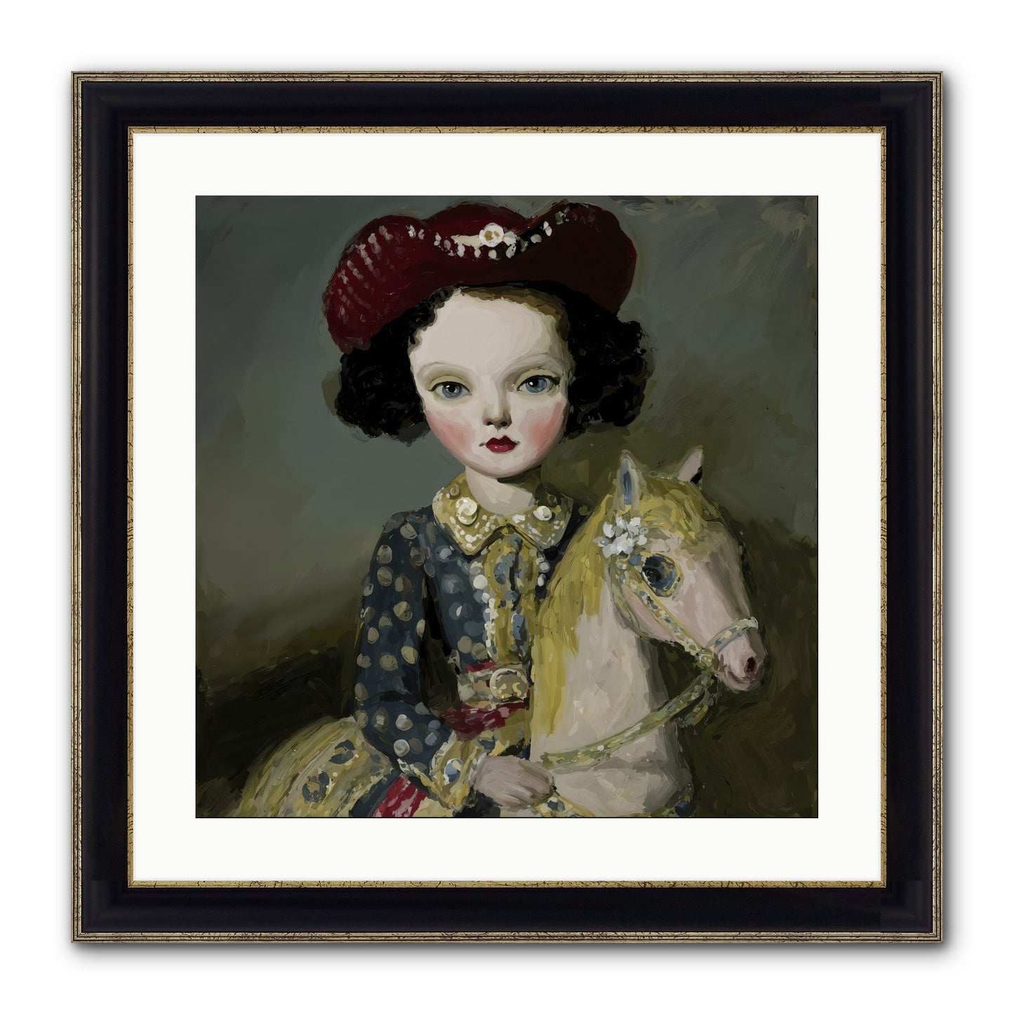 A Song for the Meadow Framed Print - Black & Gold 20x20