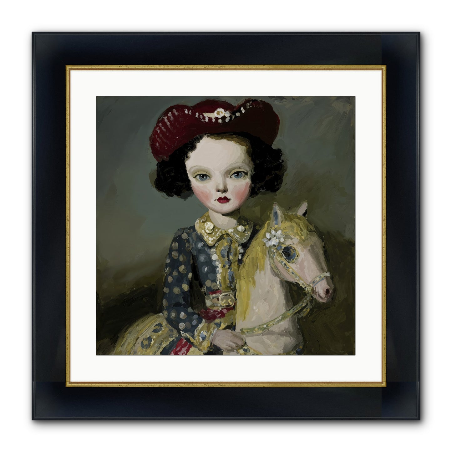 A Song for the Meadow Framed Print - Wide Black w/Gold 20x20