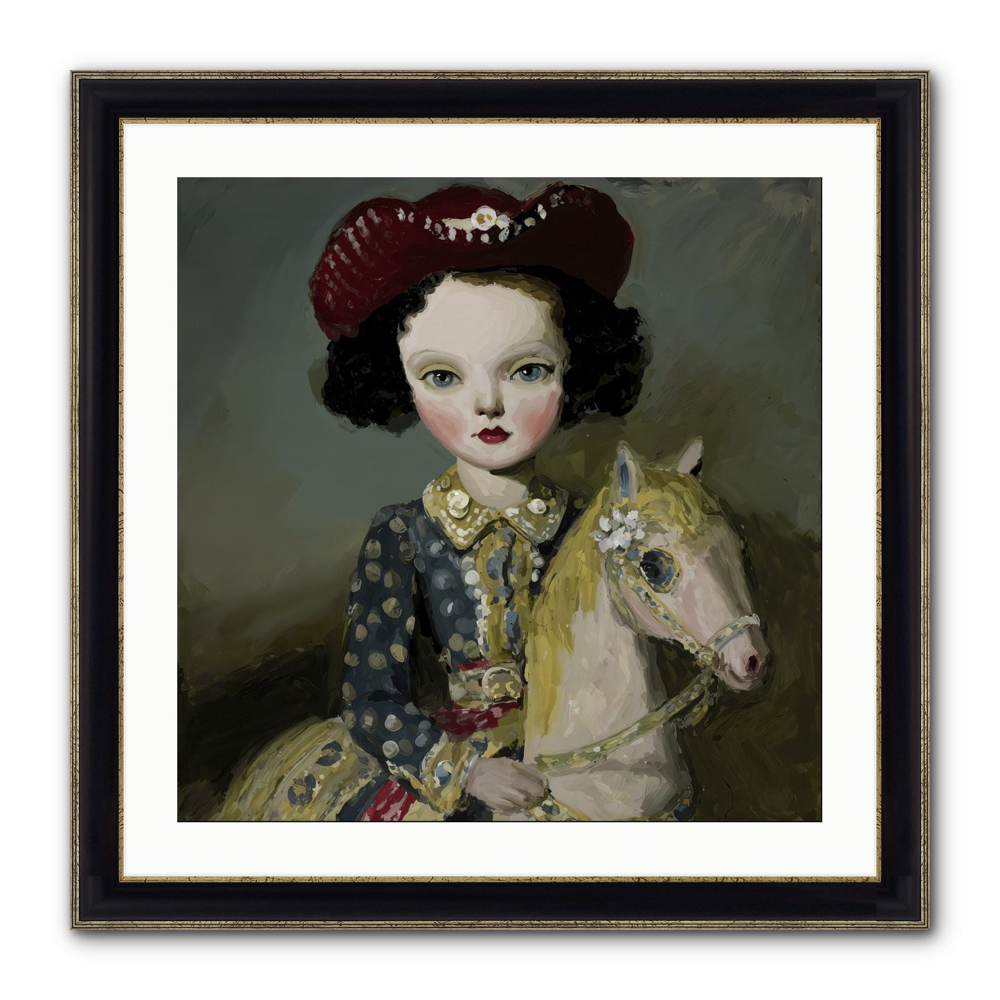 A Song for the Meadow Framed Print - Black & Gold 24x24