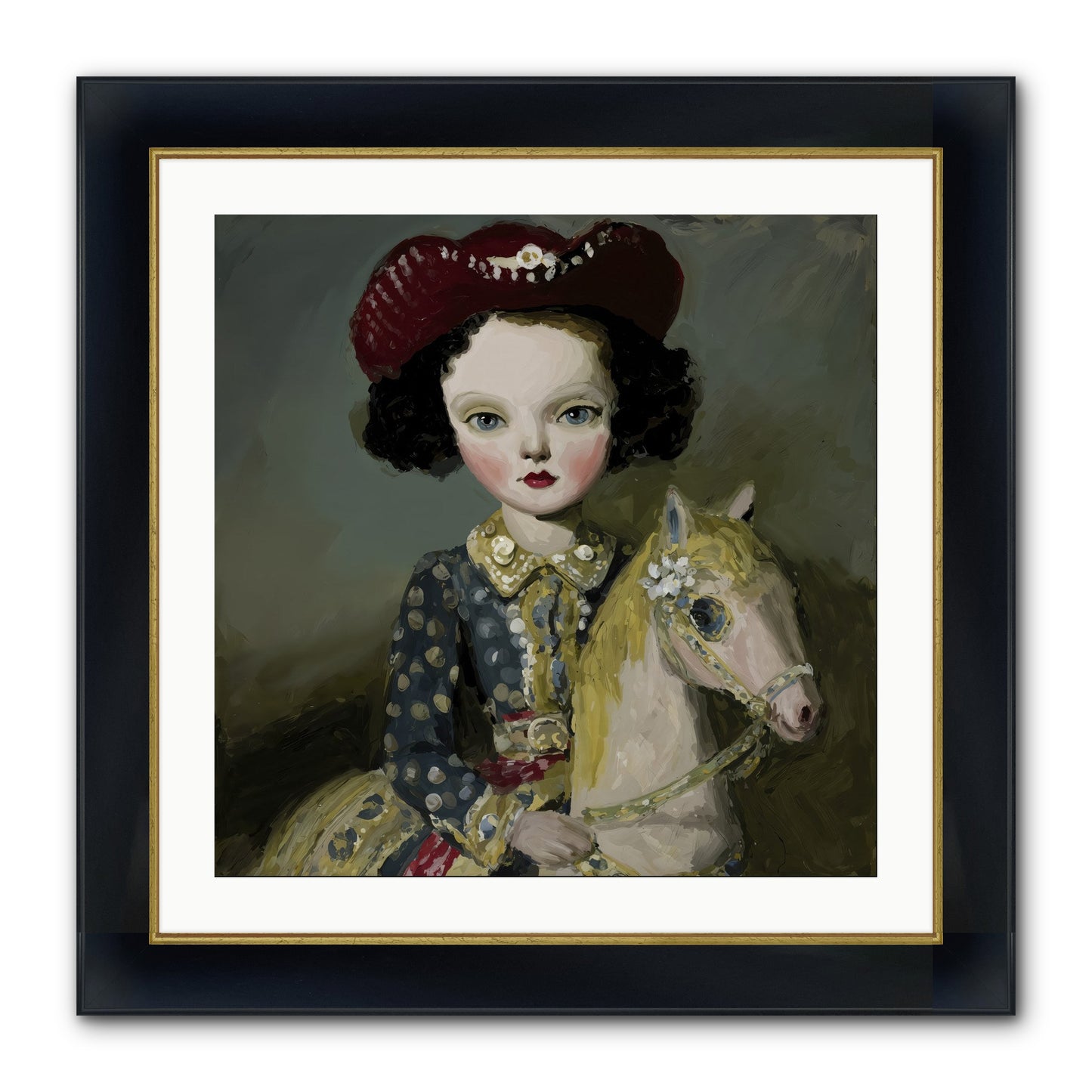 A Song for the Meadow Framed Print - Wide Black w/Gold 24x24