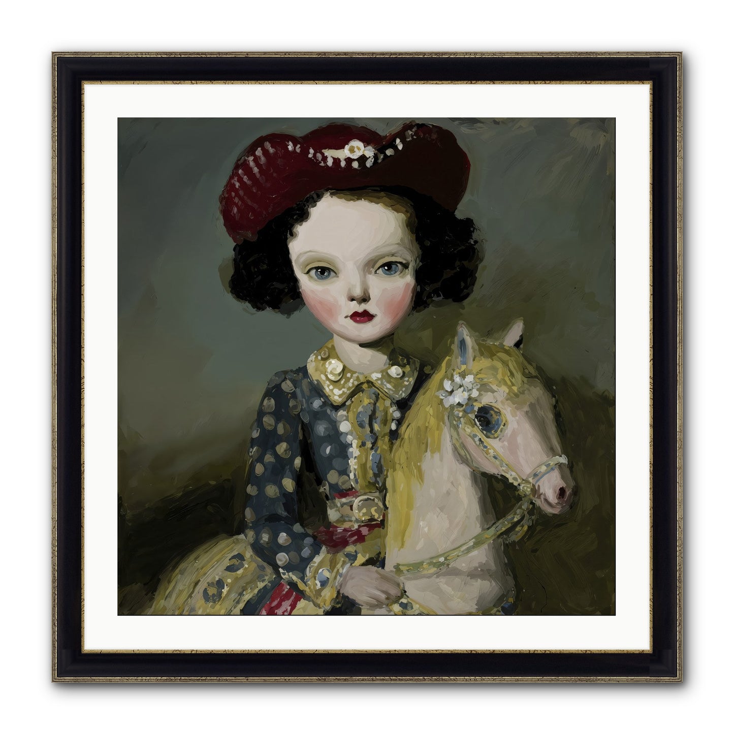 A Song for the Meadow Framed Print - Black & Gold 30x30