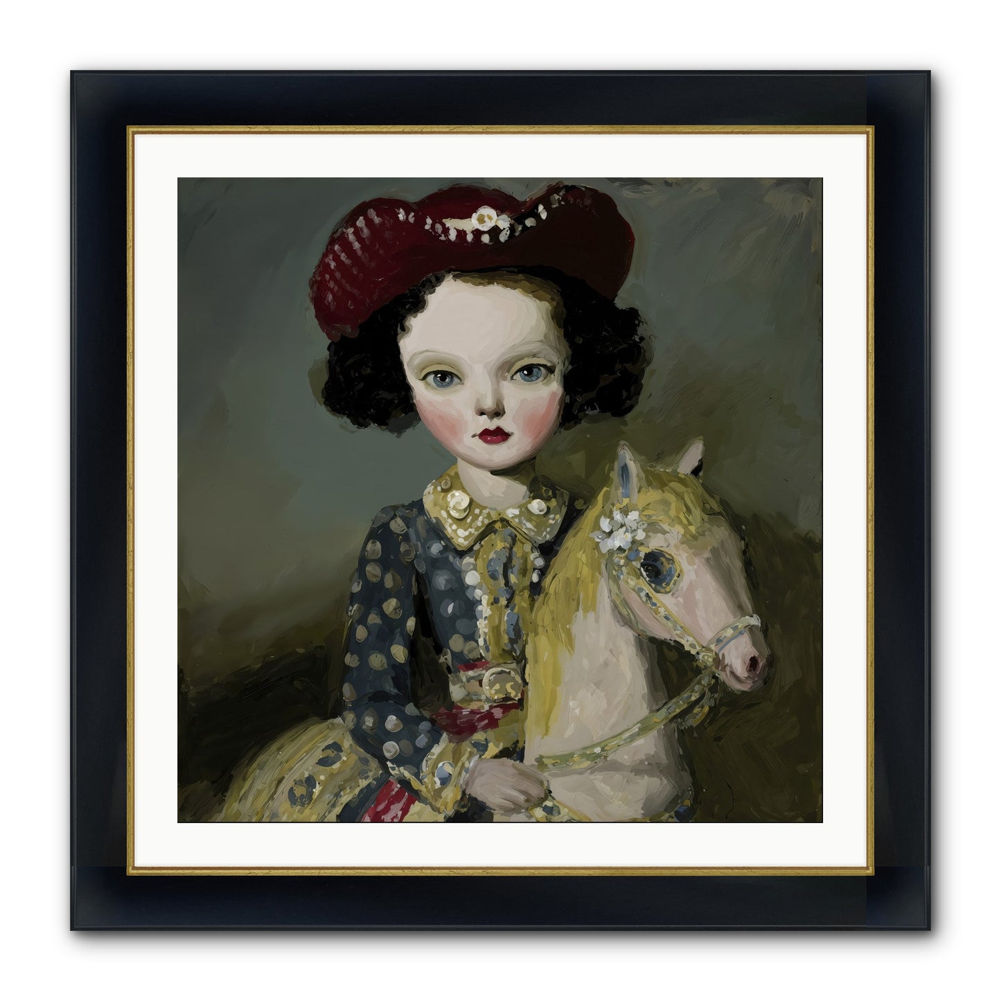 A Song for the Meadow Framed Print - Wide Black w/Gold 30x30