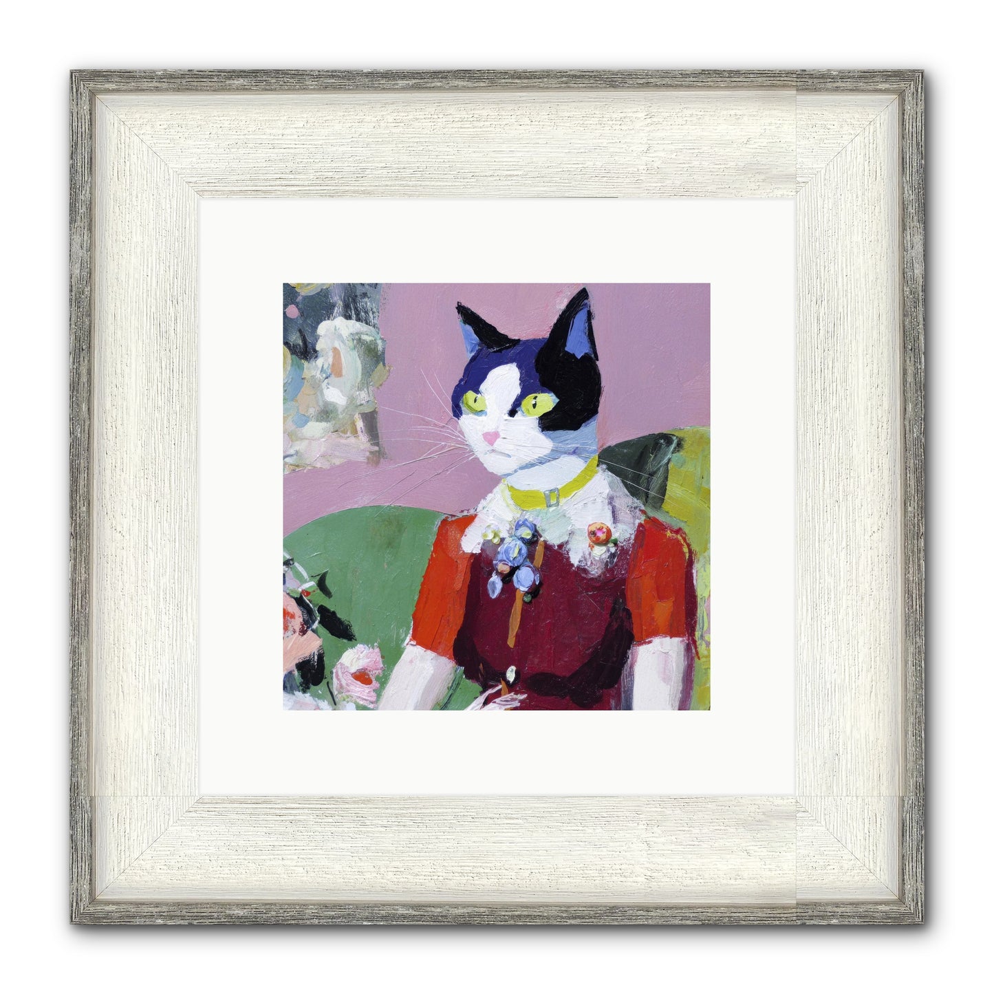 A Study In Elegant Composure Framed Print - Driftwood White 10x10