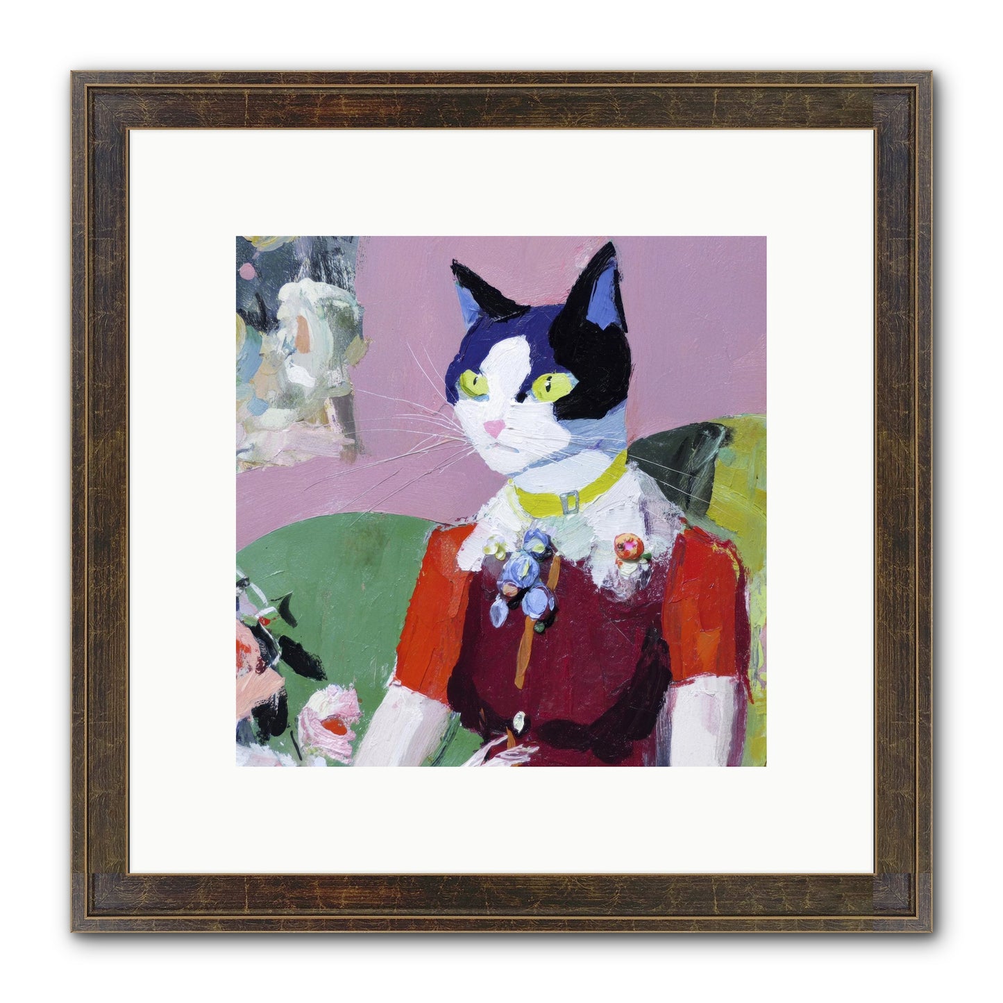 A Study In Elegant Composure Framed Print - Slimwoods Black/Gold 10x10