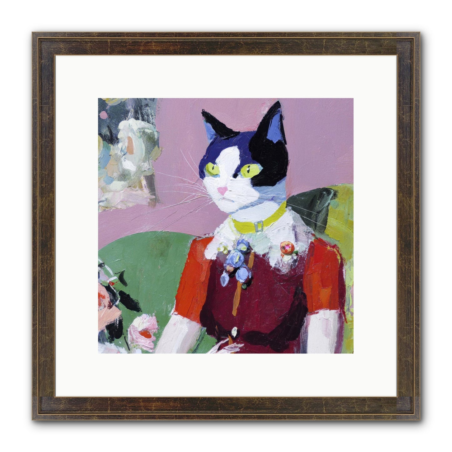 A Study In Elegant Composure Framed Print - Slimwoods Black/Gold 12x12