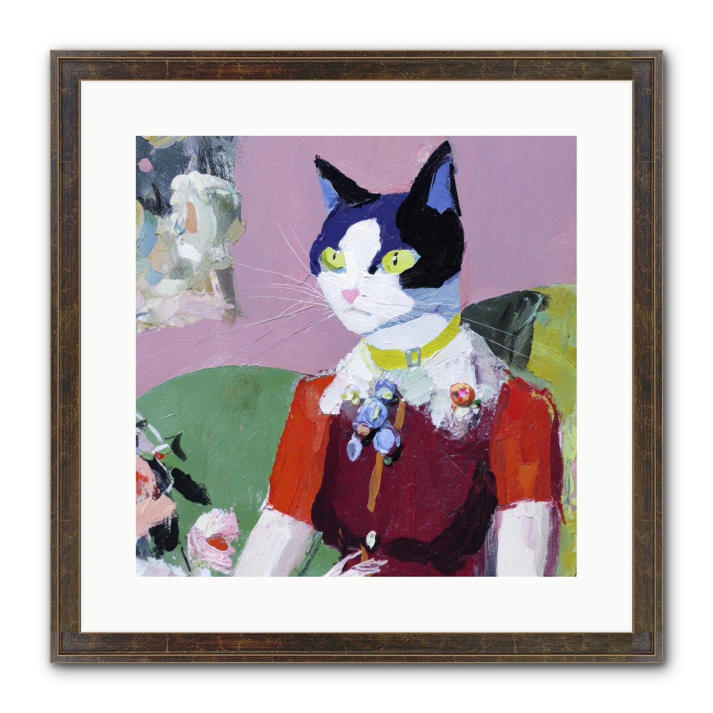 A Study In Elegant Composure Framed Print - Slimwoods Black/Gold 16x16
