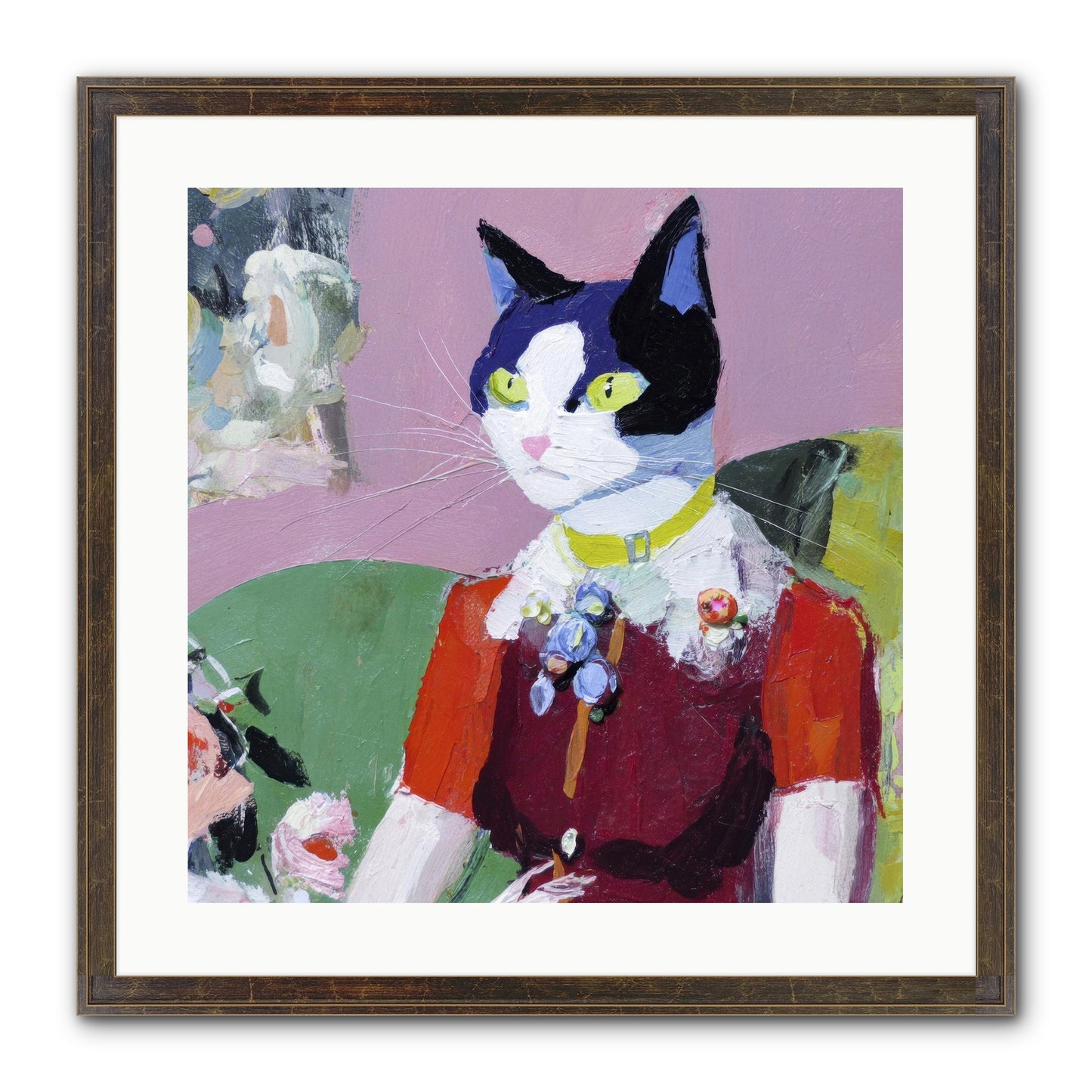 A Study In Elegant Composure Framed Print - Slimwoods Black/Gold 20x20