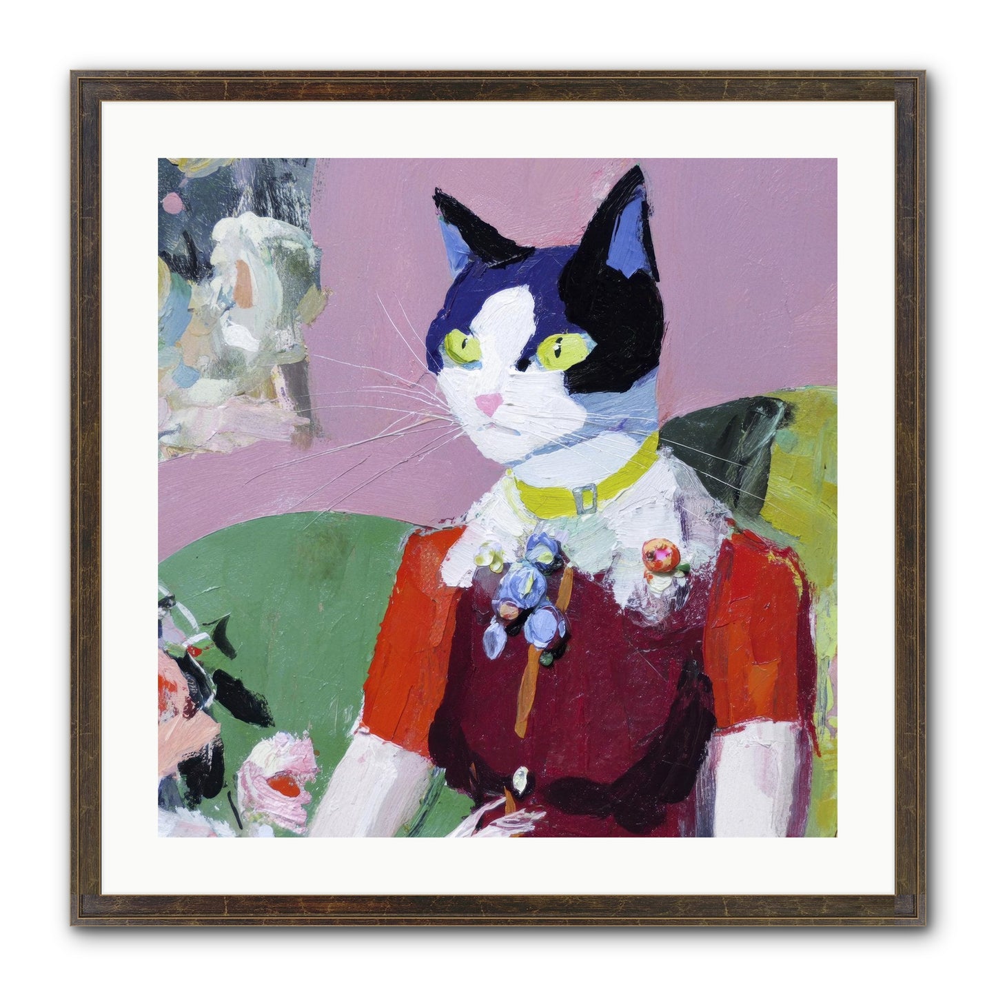 A Study In Elegant Composure Framed Print - Slimwoods Black/Gold 24x24