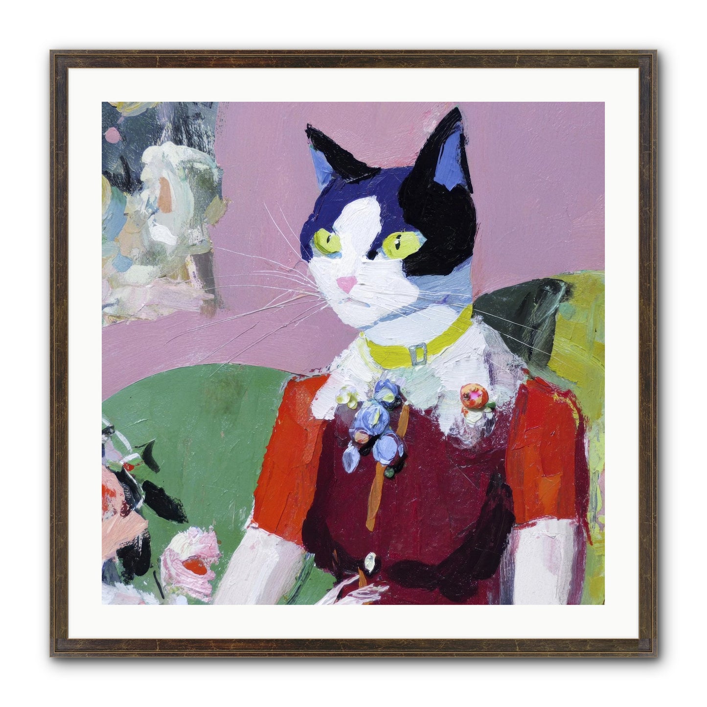 A Study In Elegant Composure Framed Print - Slimwoods Black/Gold 30x30