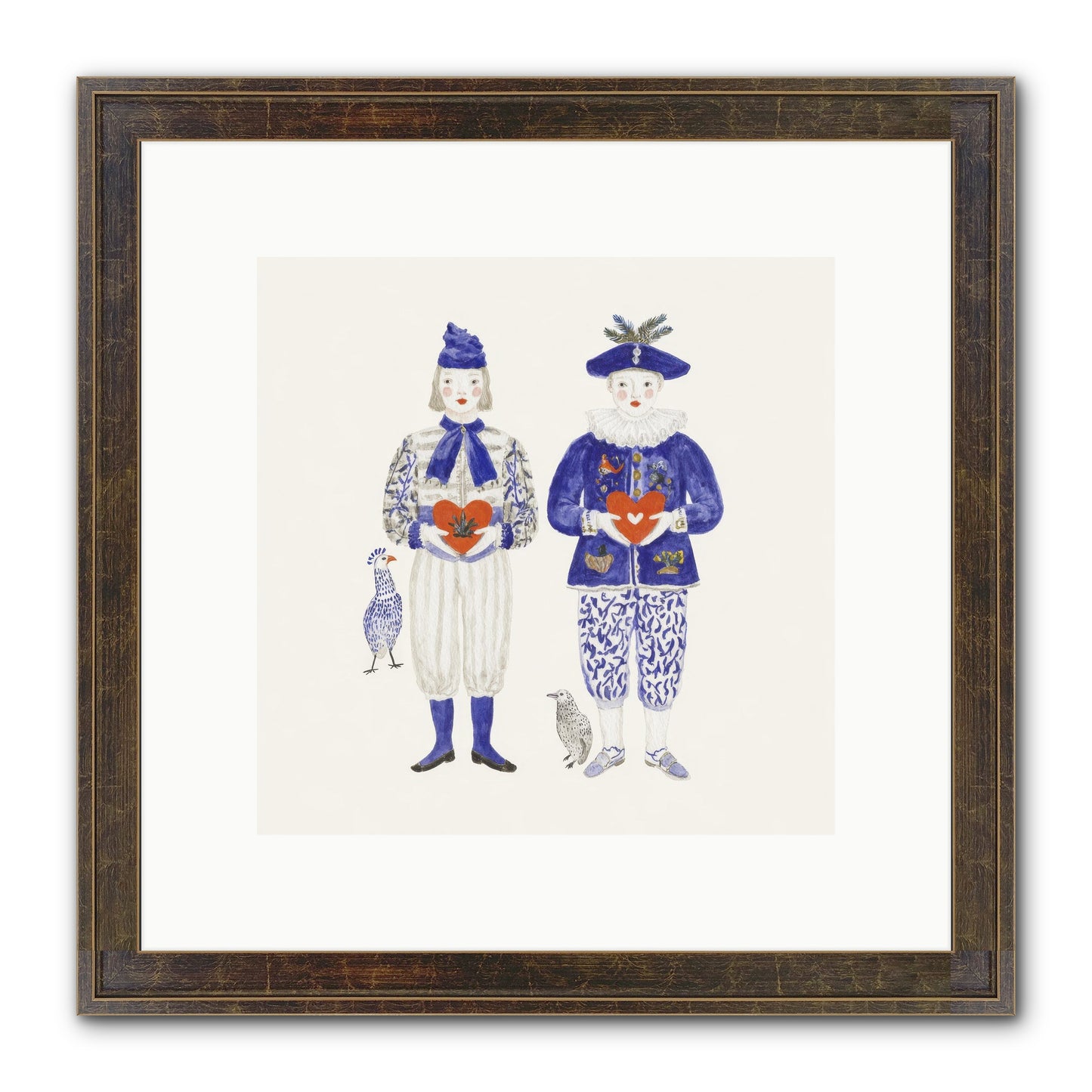 A Study In Kindred Hearts Framed Print - Slimwoods Black/Gold 10x10