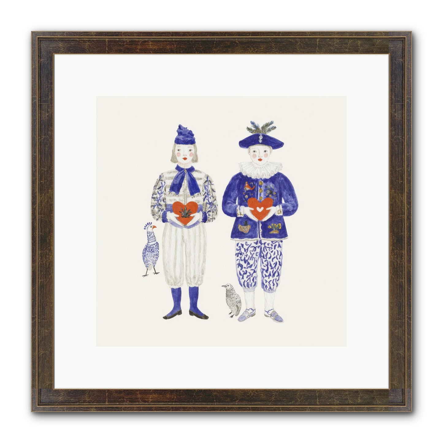 A Study In Kindred Hearts Framed Print - Slimwoods Black/Gold 12x12