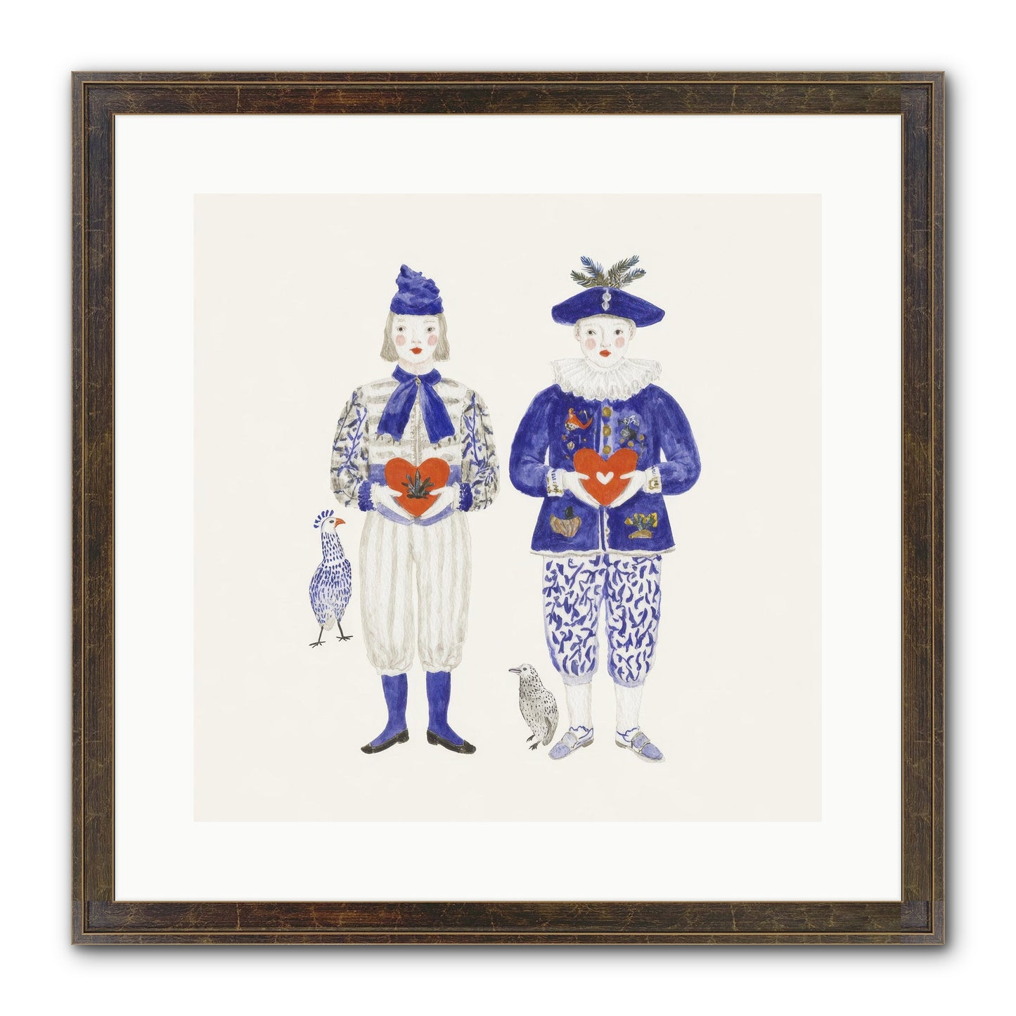 A Study In Kindred Hearts Framed Print - Slimwoods Black/Gold 16x16
