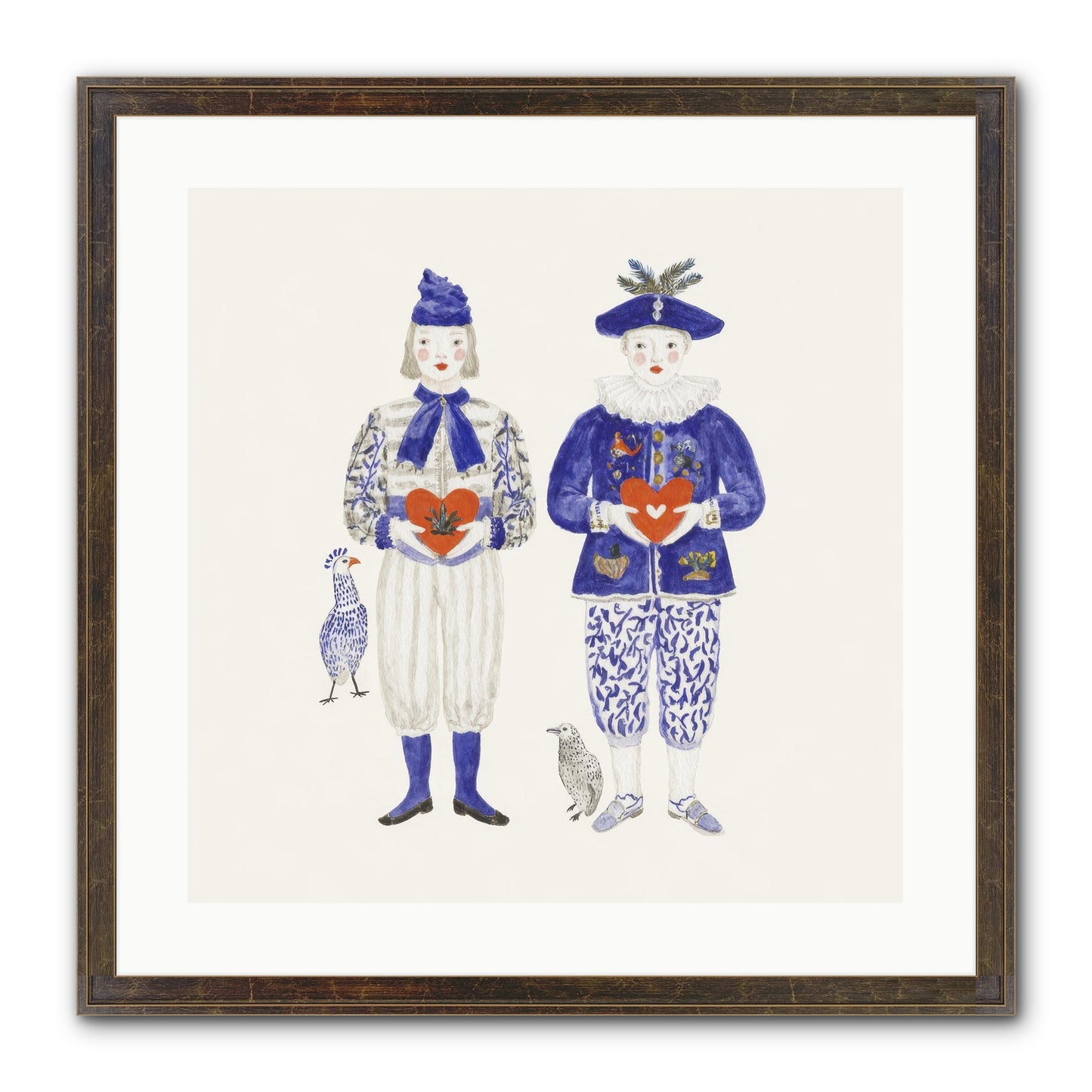A Study In Kindred Hearts Framed Print - Slimwoods Black/Gold 20x20