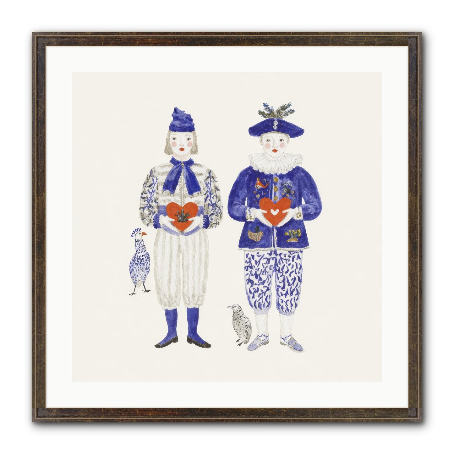 A Study In Kindred Hearts Framed Print - Slimwoods Black/Gold 24x24