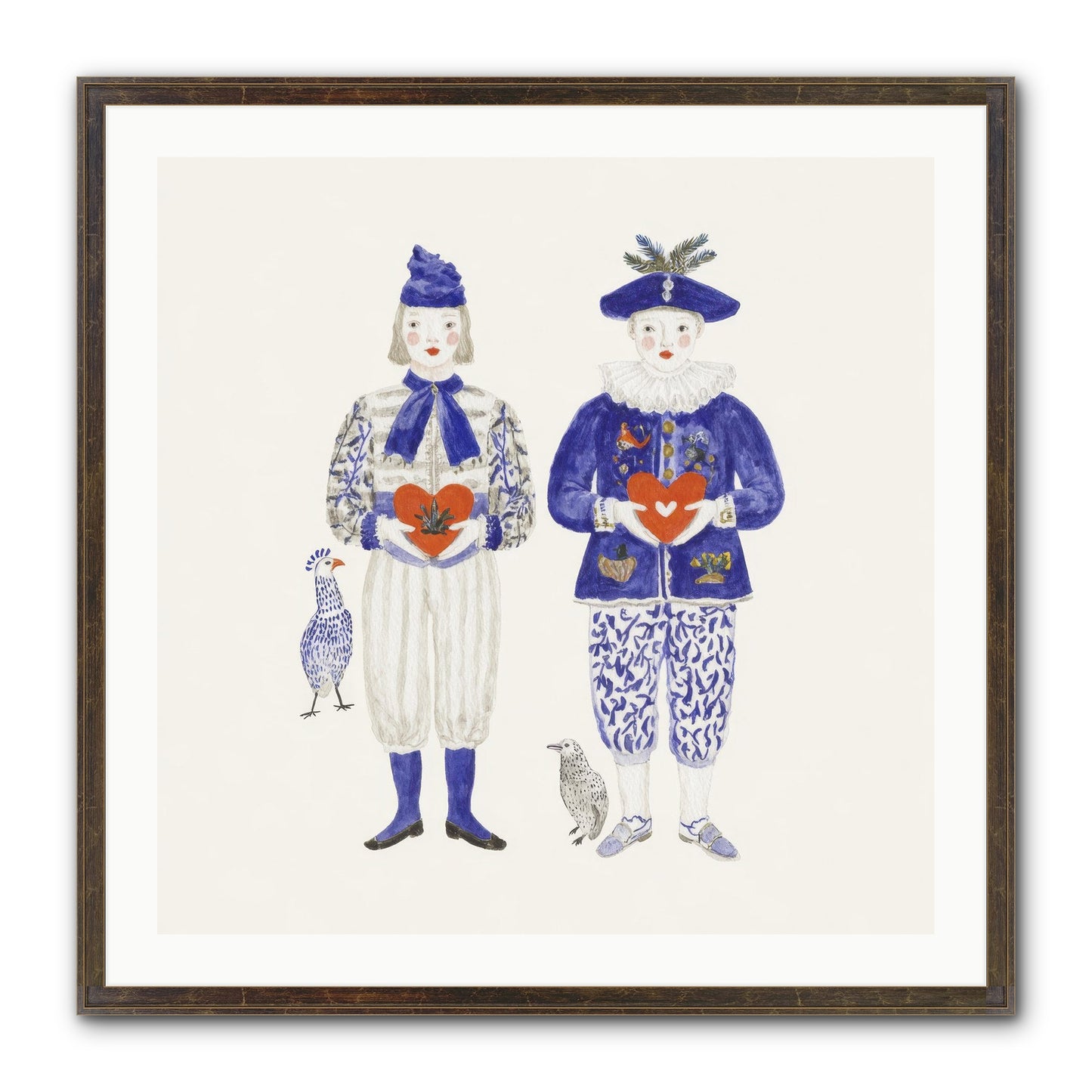 A Study In Kindred Hearts Framed Print - Slimwoods Black/Gold 30x30