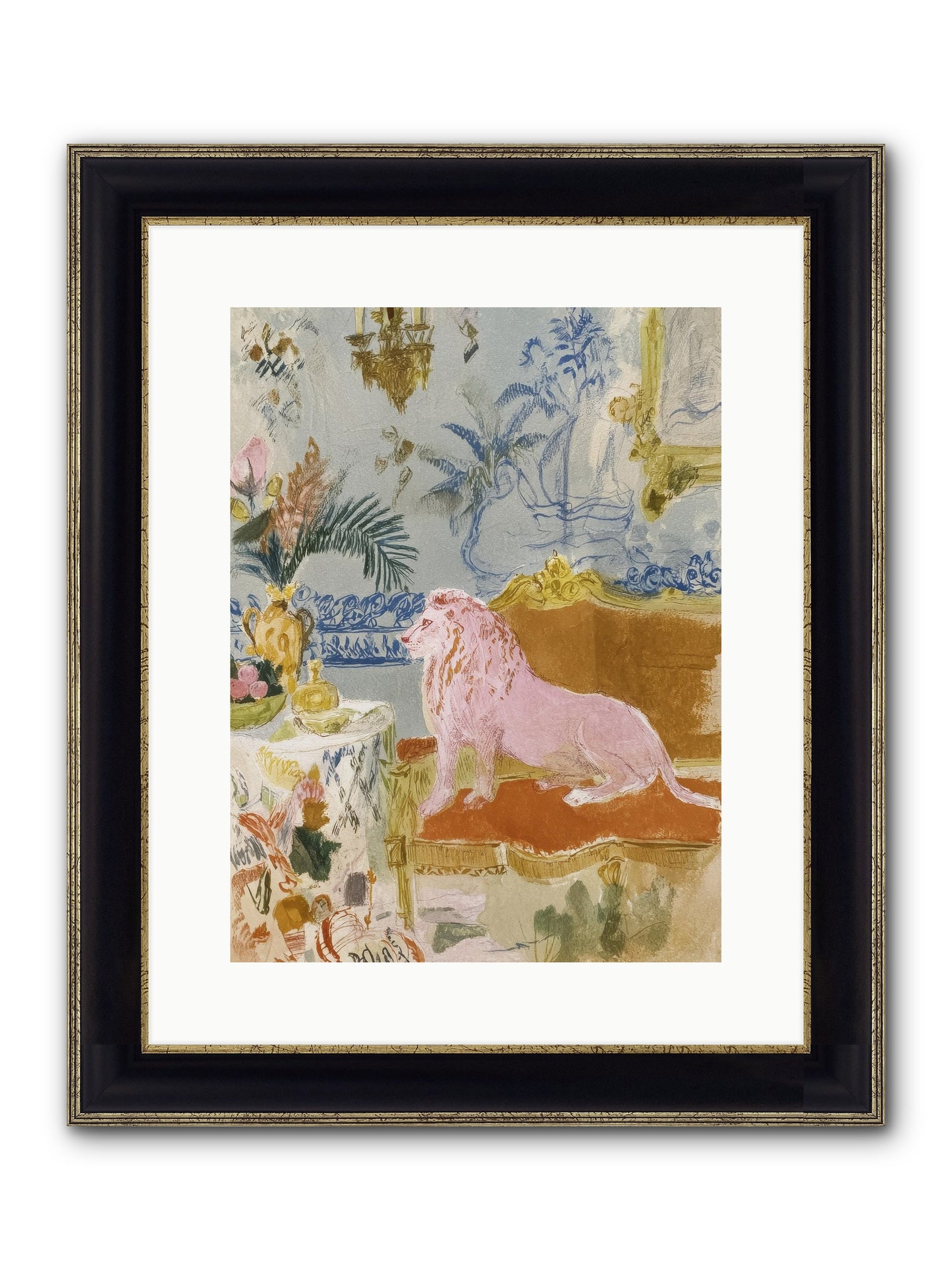 A Study In Lavender Smoke Framed Print - Black & Gold 12x16