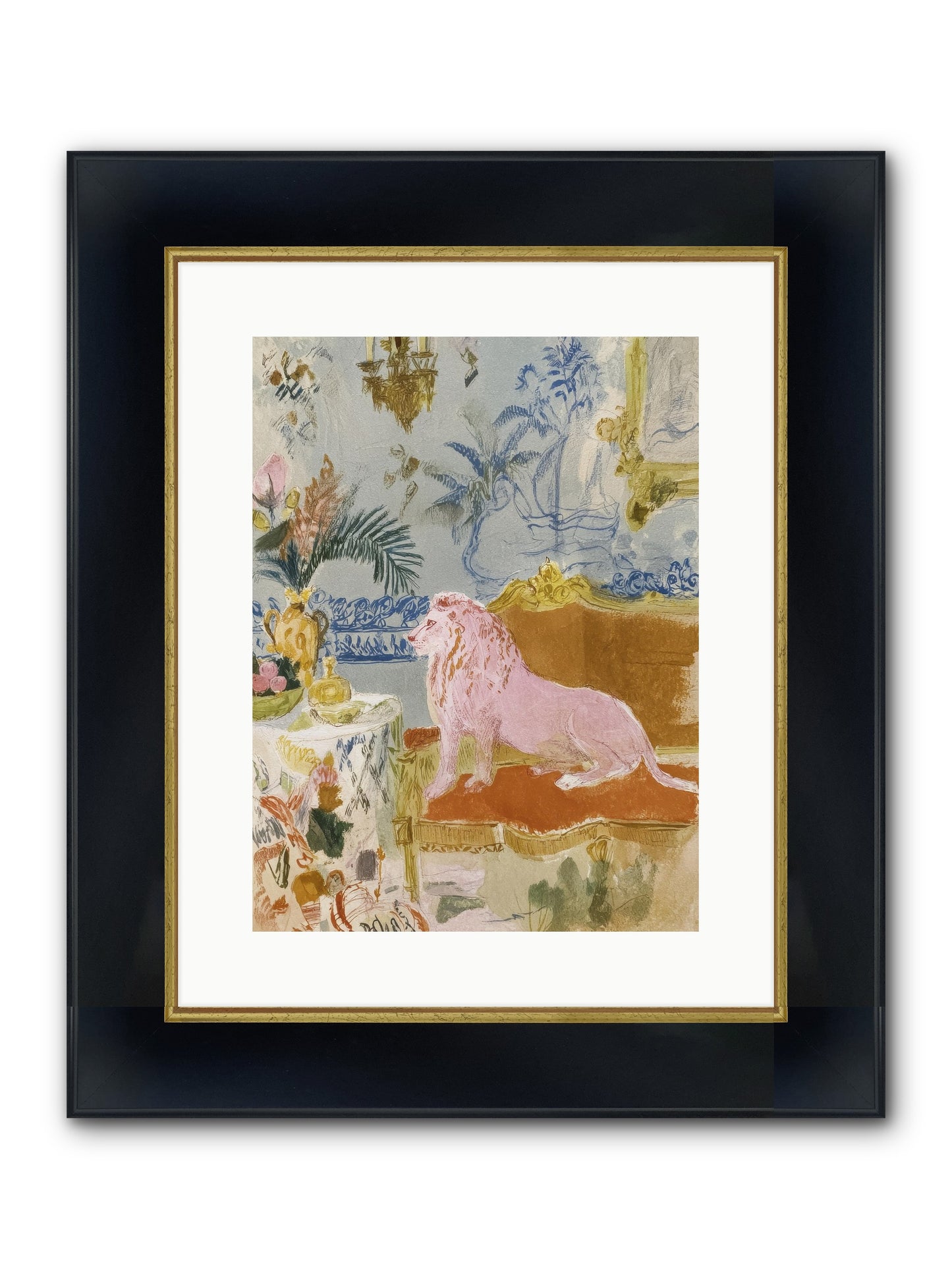 A Study In Lavender Smoke Framed Print - Wide Black w/Gold 12x16