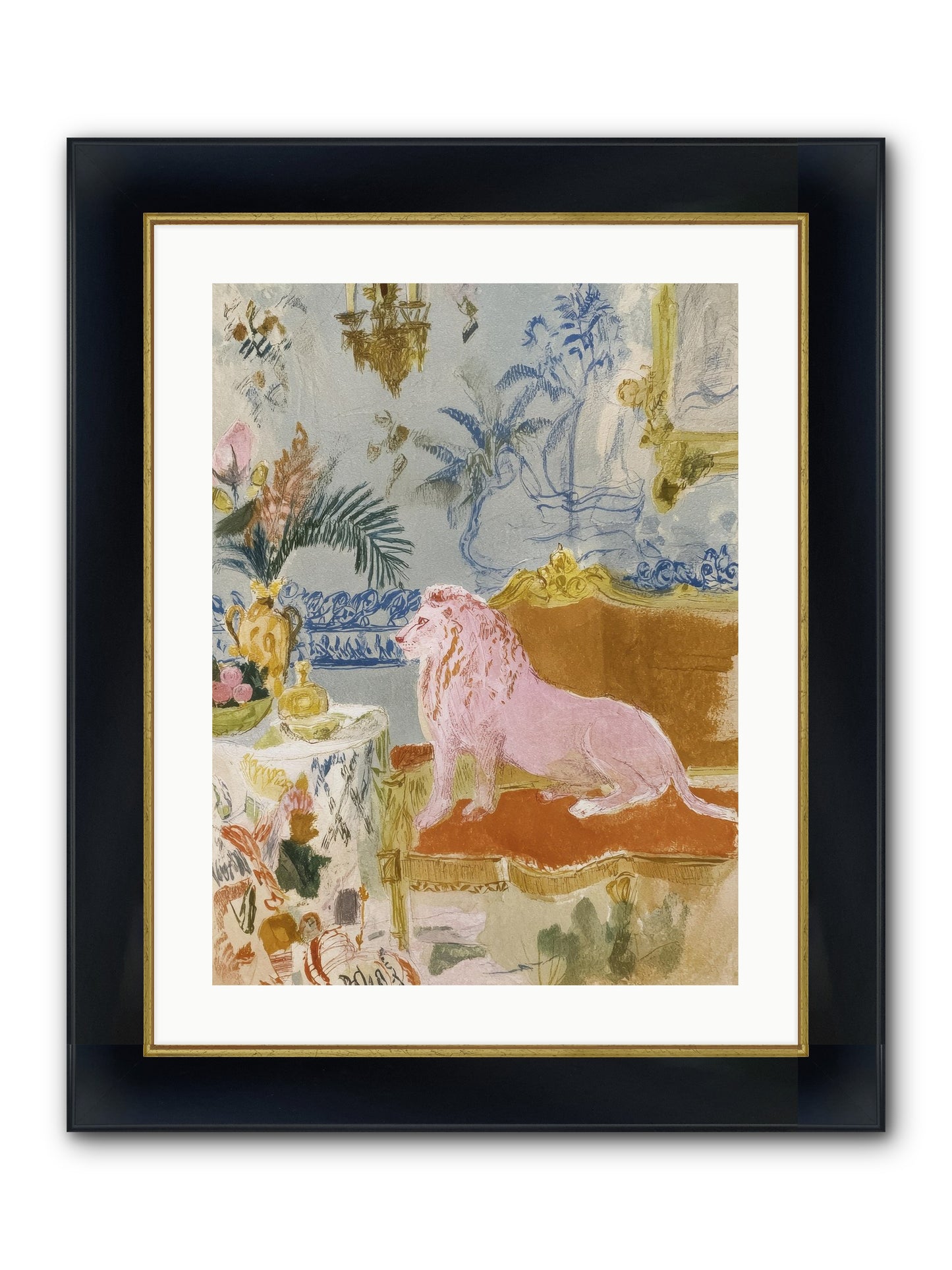 A Study In Lavender Smoke Framed Print - Wide Black w/Gold 18x24