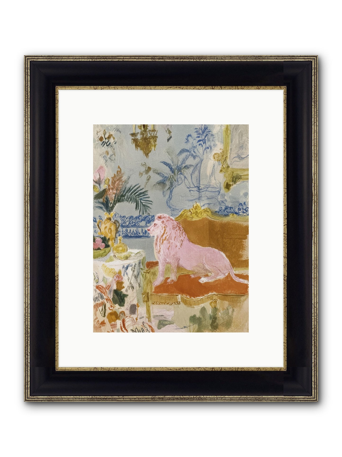 A Study In Lavender Smoke Framed Print - Black & Gold 9x12