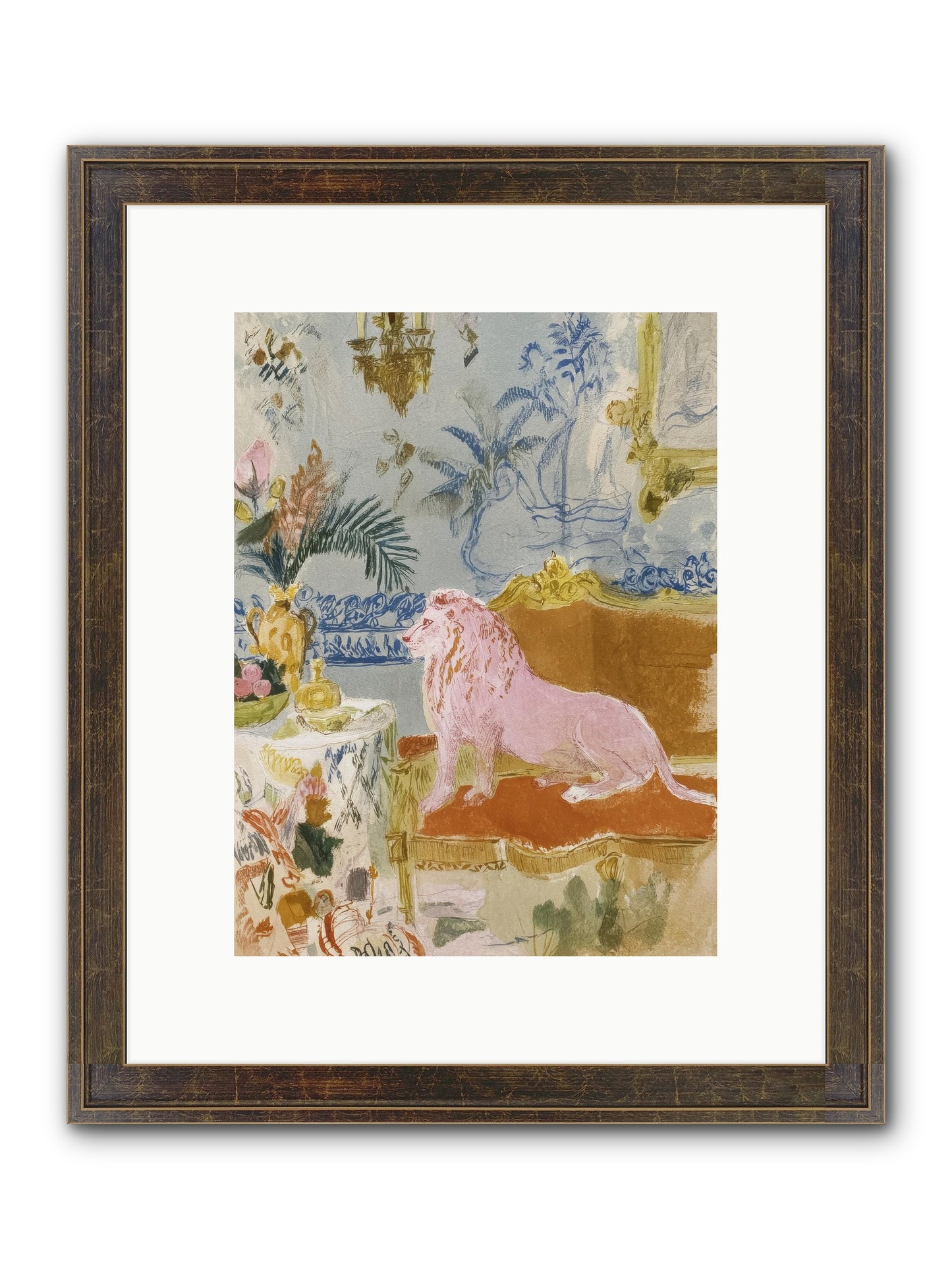 A Study In Lavender Smoke Framed Print - Slimwoods Black/Gold 9x12