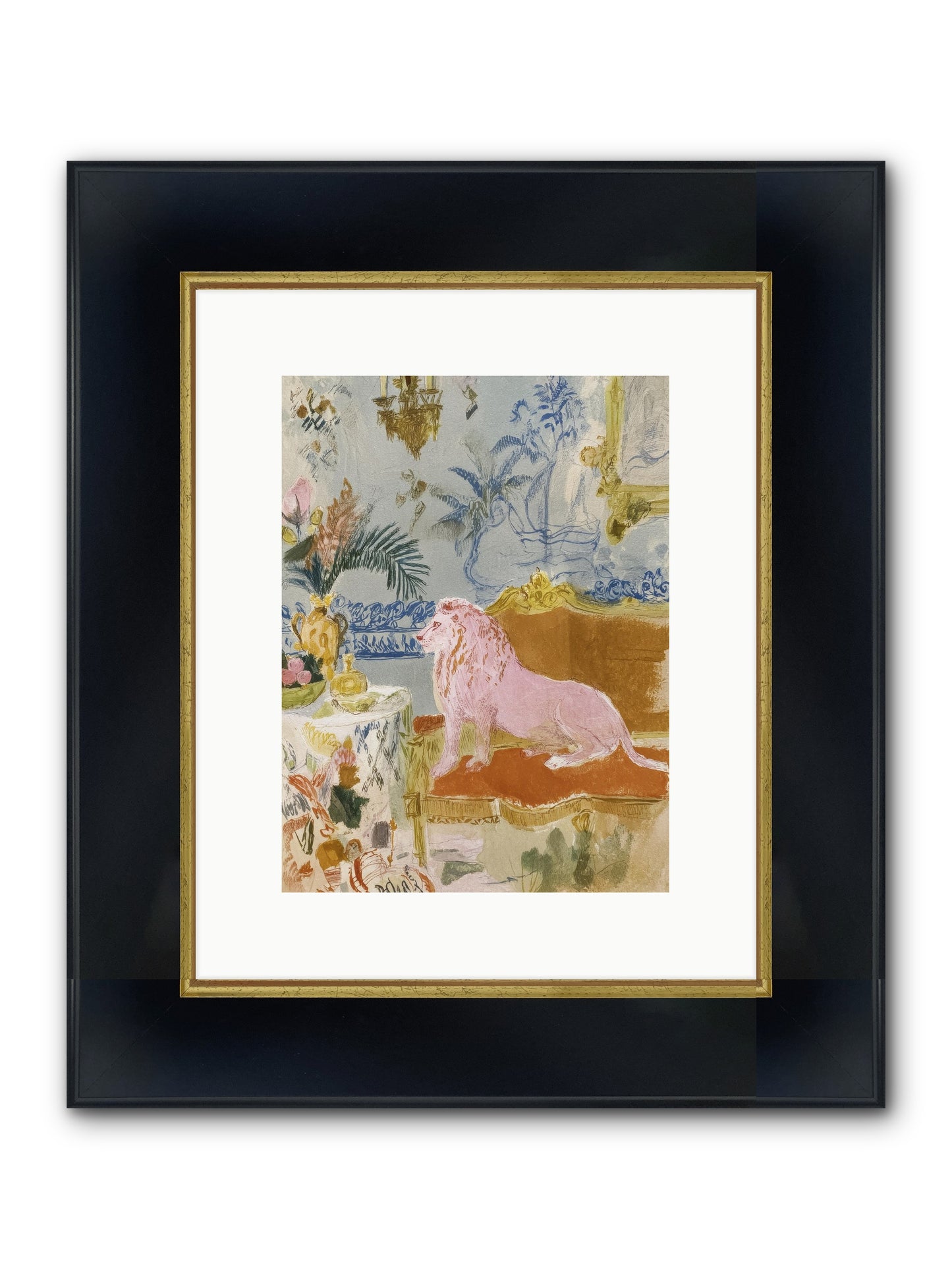A Study In Lavender Smoke Framed Print - Wide Black w/Gold 9x12
