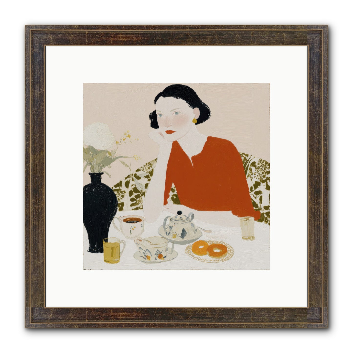 A Study In Simple Pleasure Framed Print - Slimwoods Black/Gold 10x10