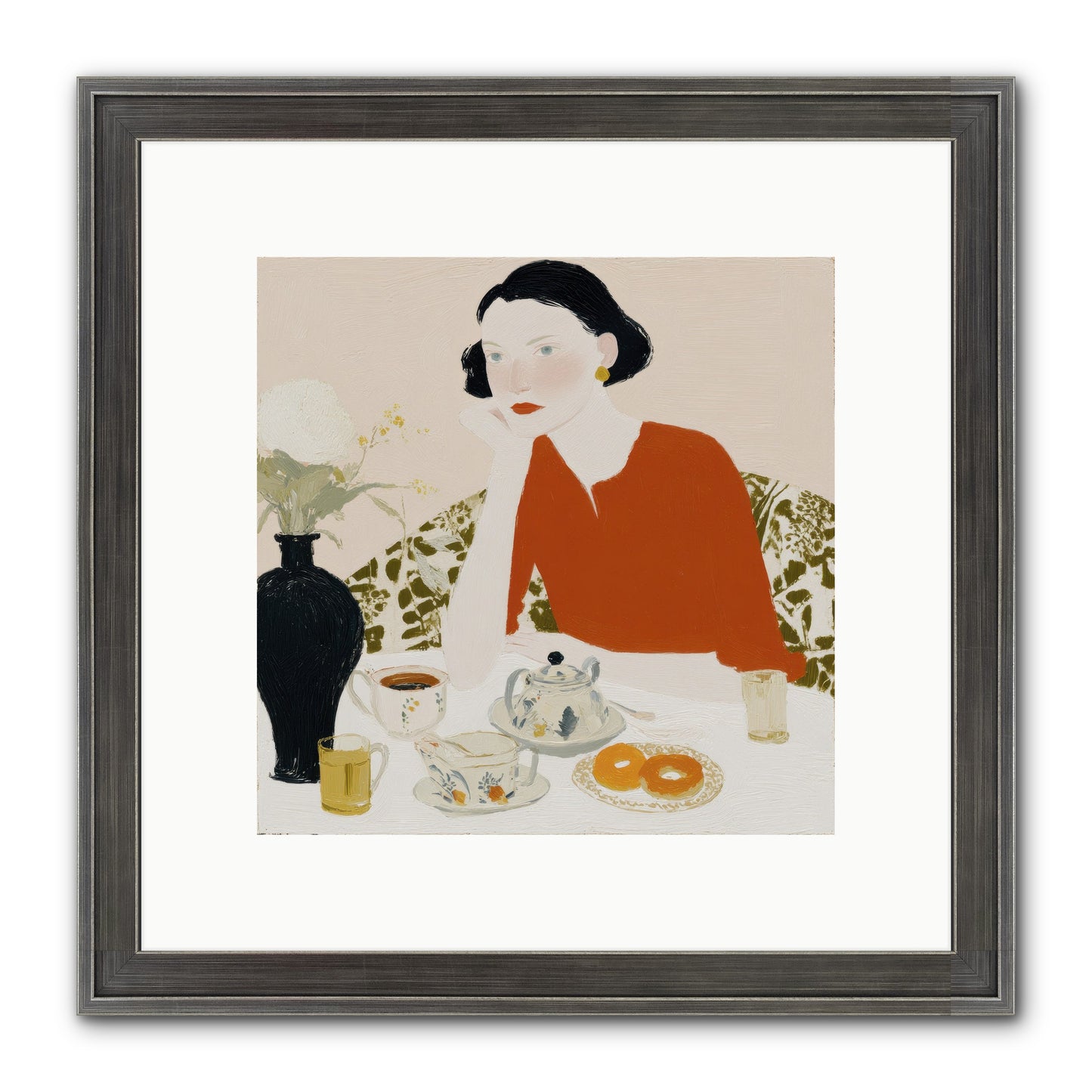 A Study In Simple Pleasure Framed Print - Slimwoods Black/Silver 10x10