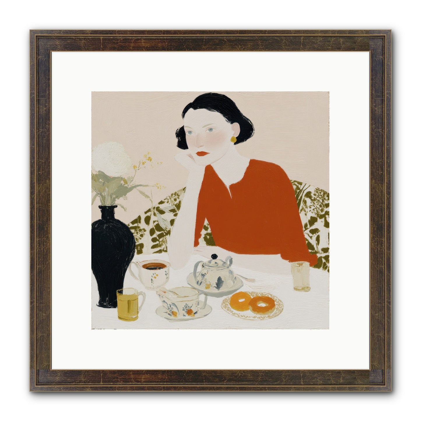 A Study In Simple Pleasure Framed Print - Slimwoods Black/Gold 12x12