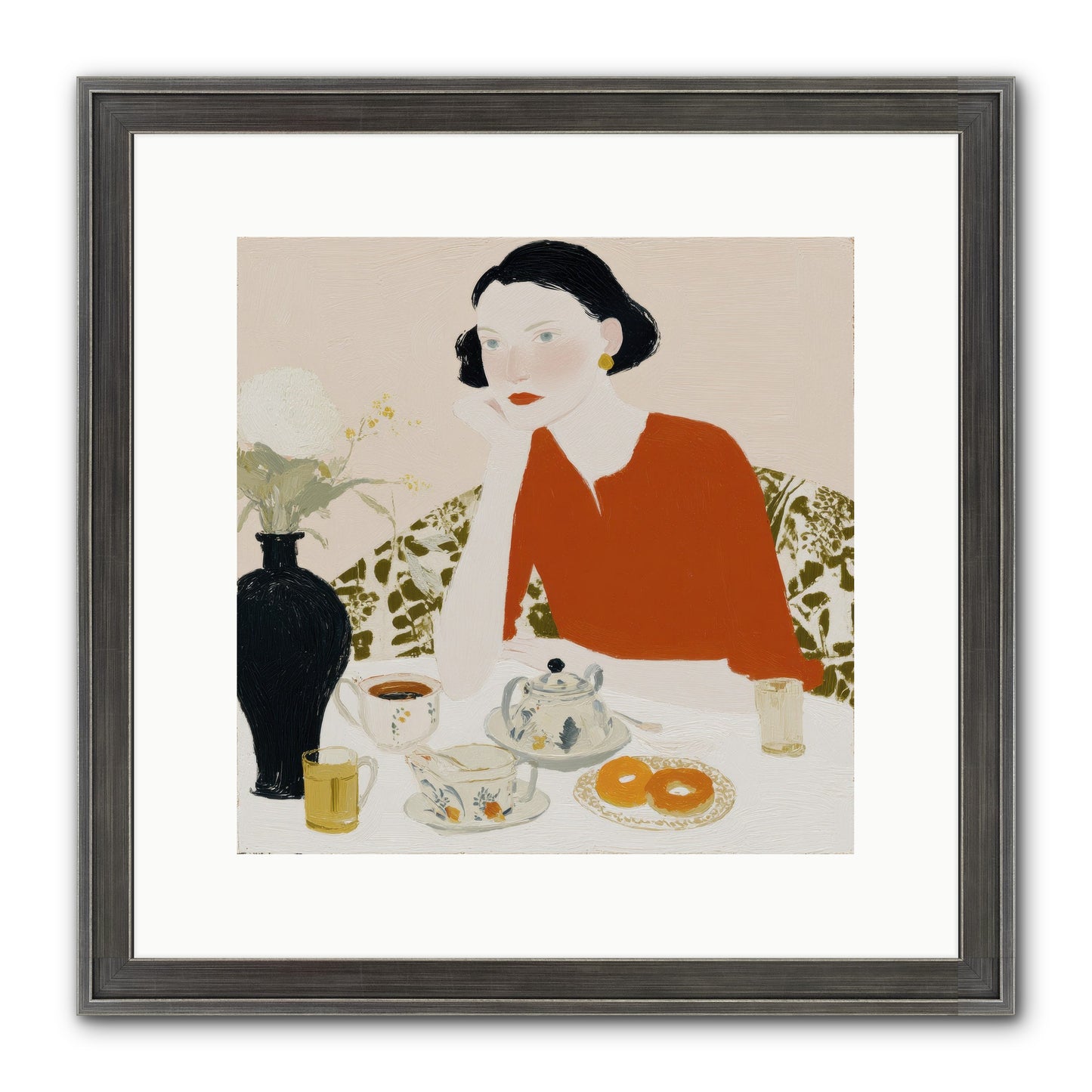 A Study In Simple Pleasure Framed Print - Slimwoods Black/Silver 12x12