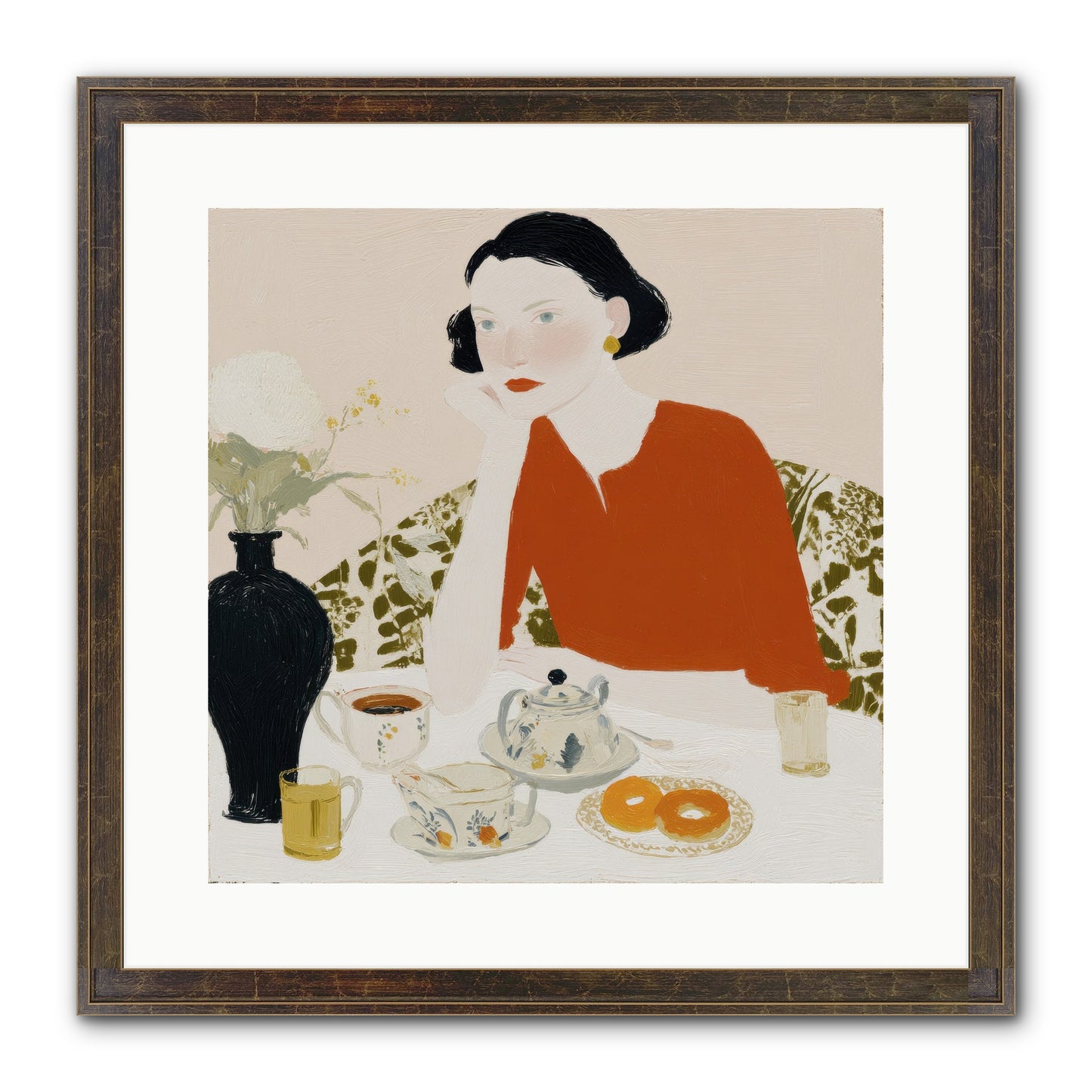 A Study In Simple Pleasure Framed Print - Slimwoods Black/Gold 16x16