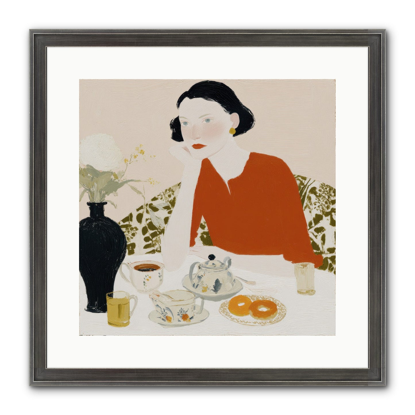 A Study In Simple Pleasure Framed Print - Slimwoods Black/Silver 16x16