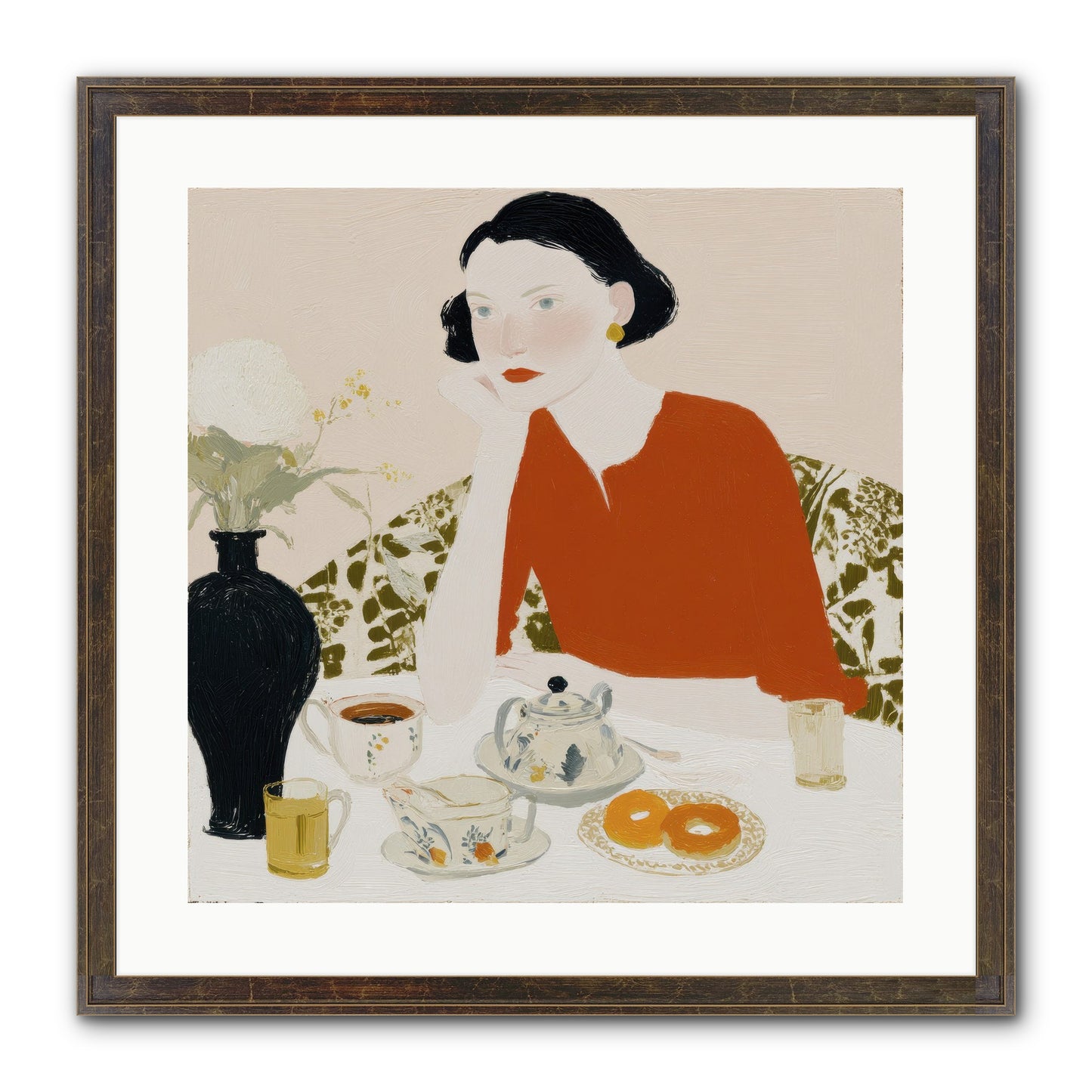 A Study In Simple Pleasure Framed Print - Slimwoods Black/Gold 20x20