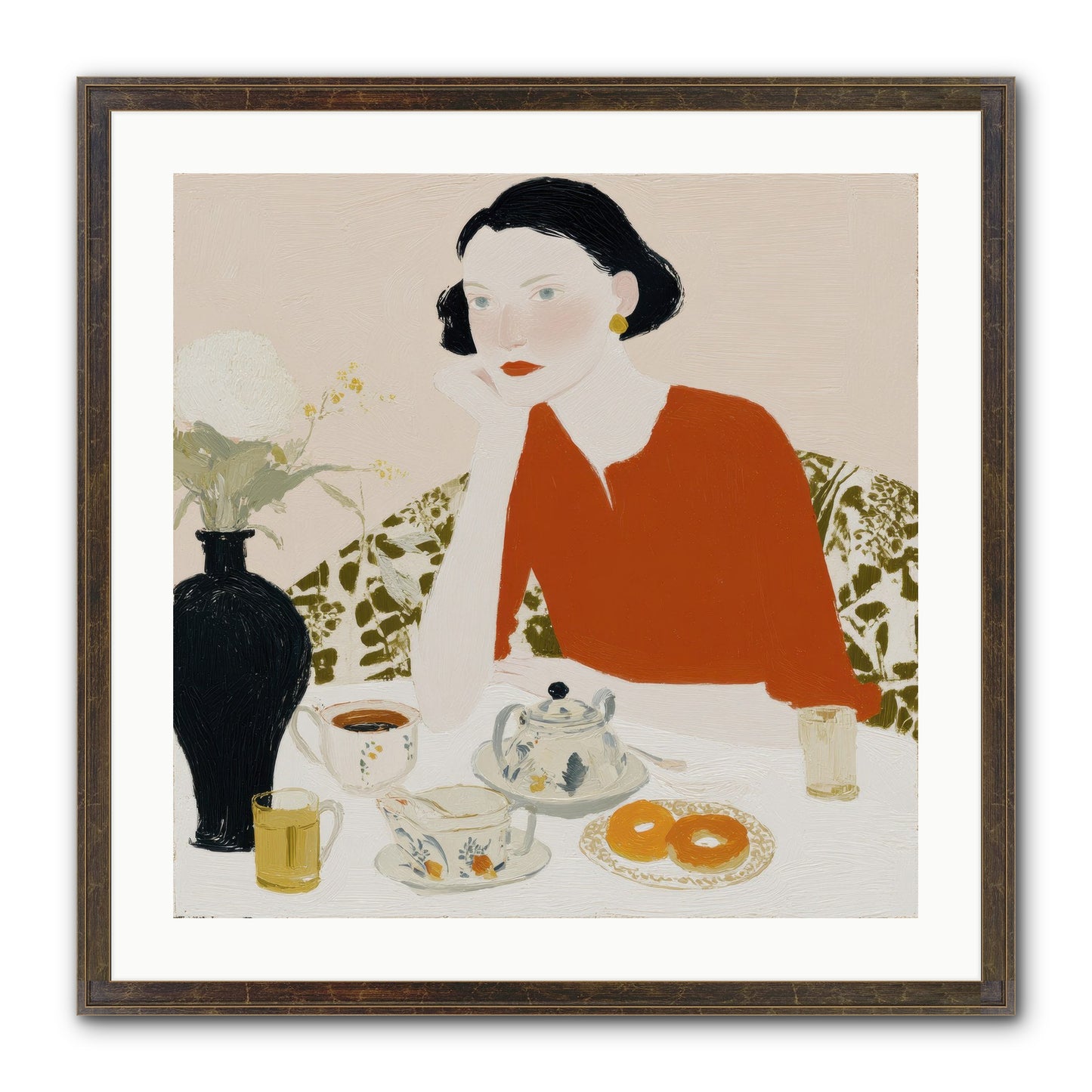 A Study In Simple Pleasure Framed Print - Slimwoods Black/Gold 24x24