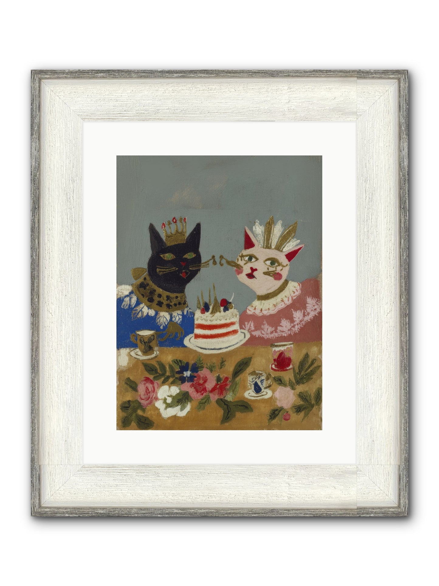 A Table Set For One More Framed Print - Driftwood White 12x16