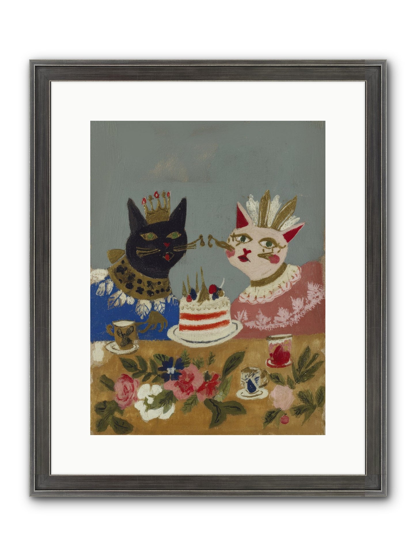 A Table Set For One More Framed Print - Slimwoods Black/Silver 12x16