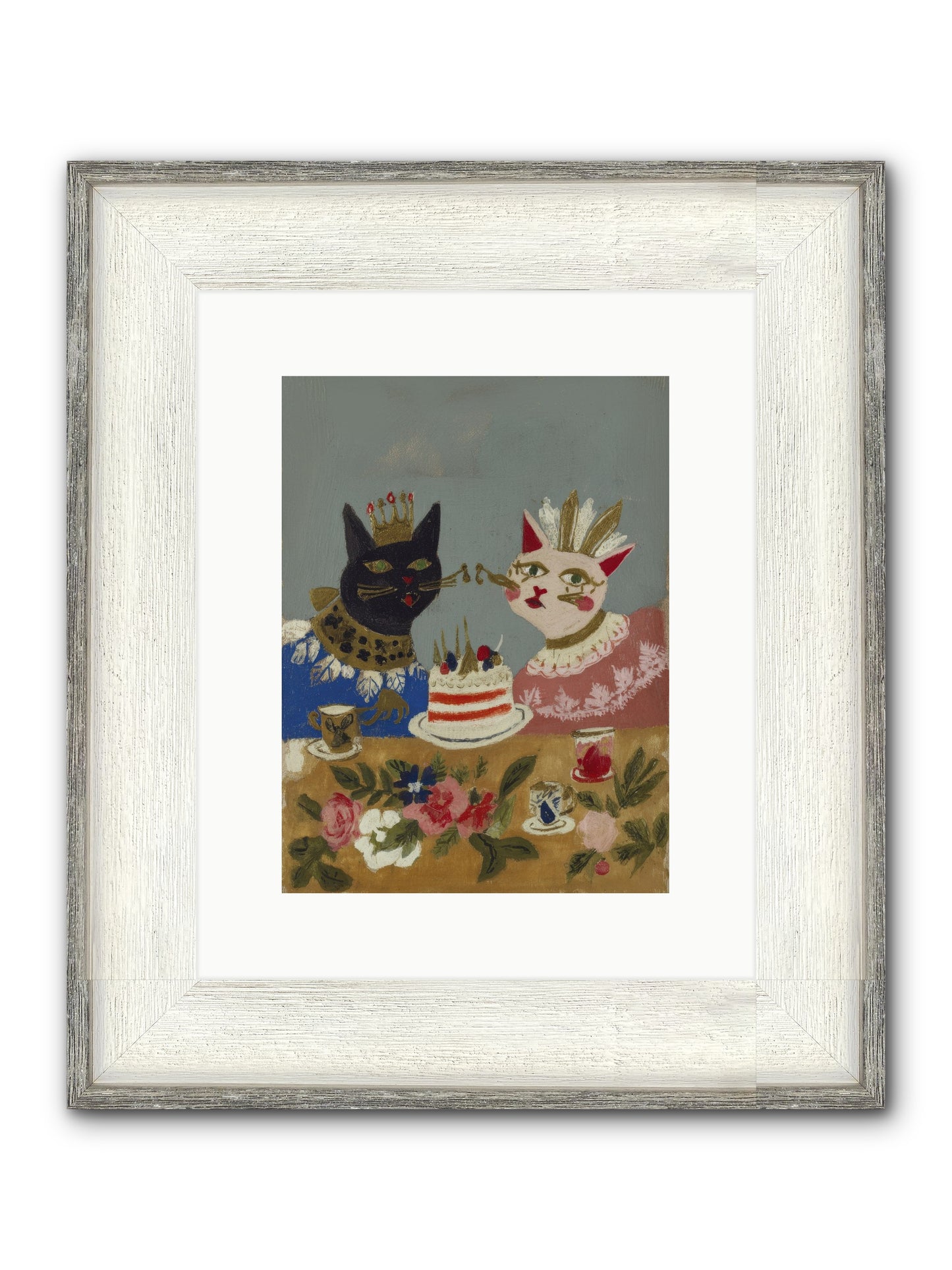 A Table Set For One More Framed Print - Driftwood White 9x12
