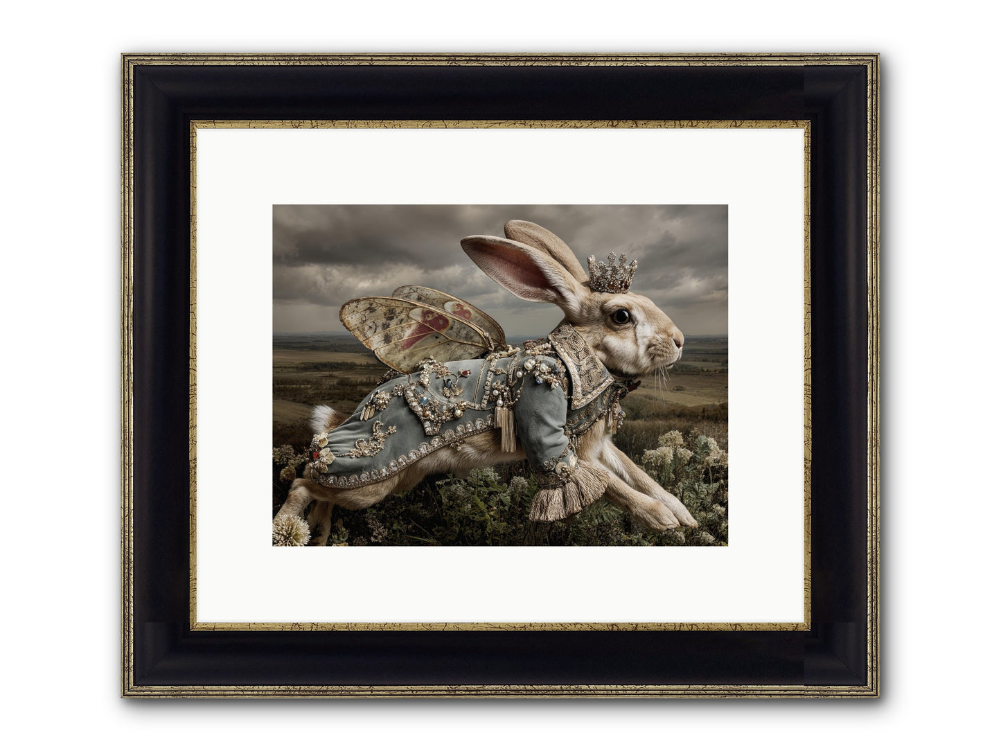 A Theory Of Bloom No.1 Framed Print - Black & Gold 12x9