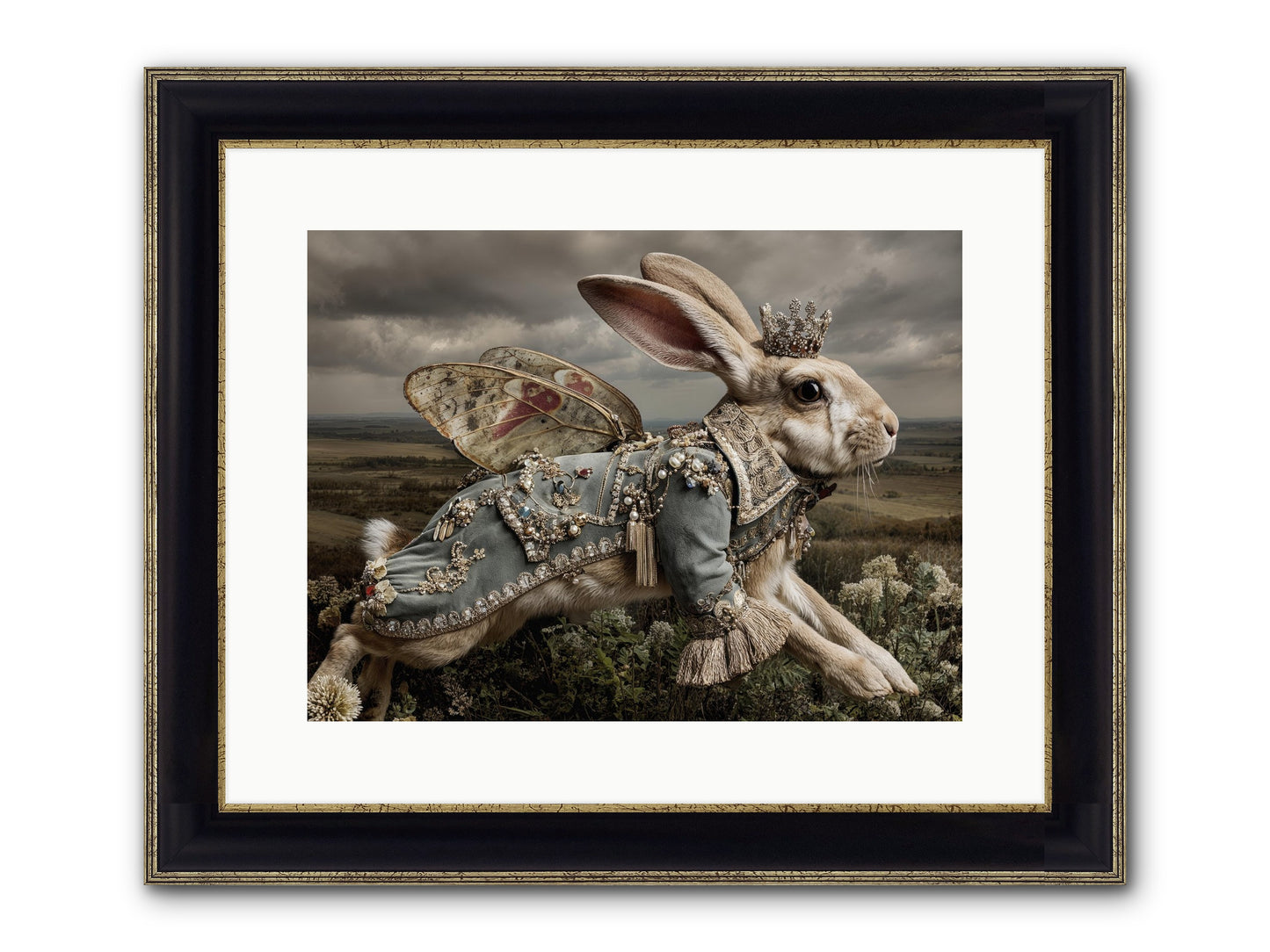 A Theory Of Bloom No.1 Framed Print - Black & Gold 16x12